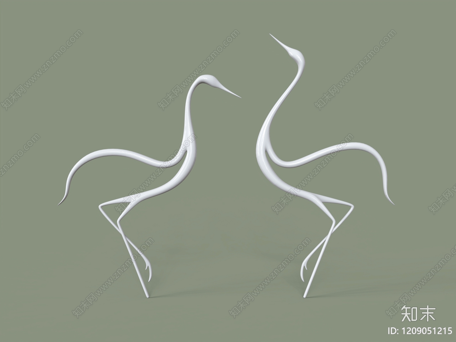 极简雕塑摆件3D模型下载【ID:1209051215】