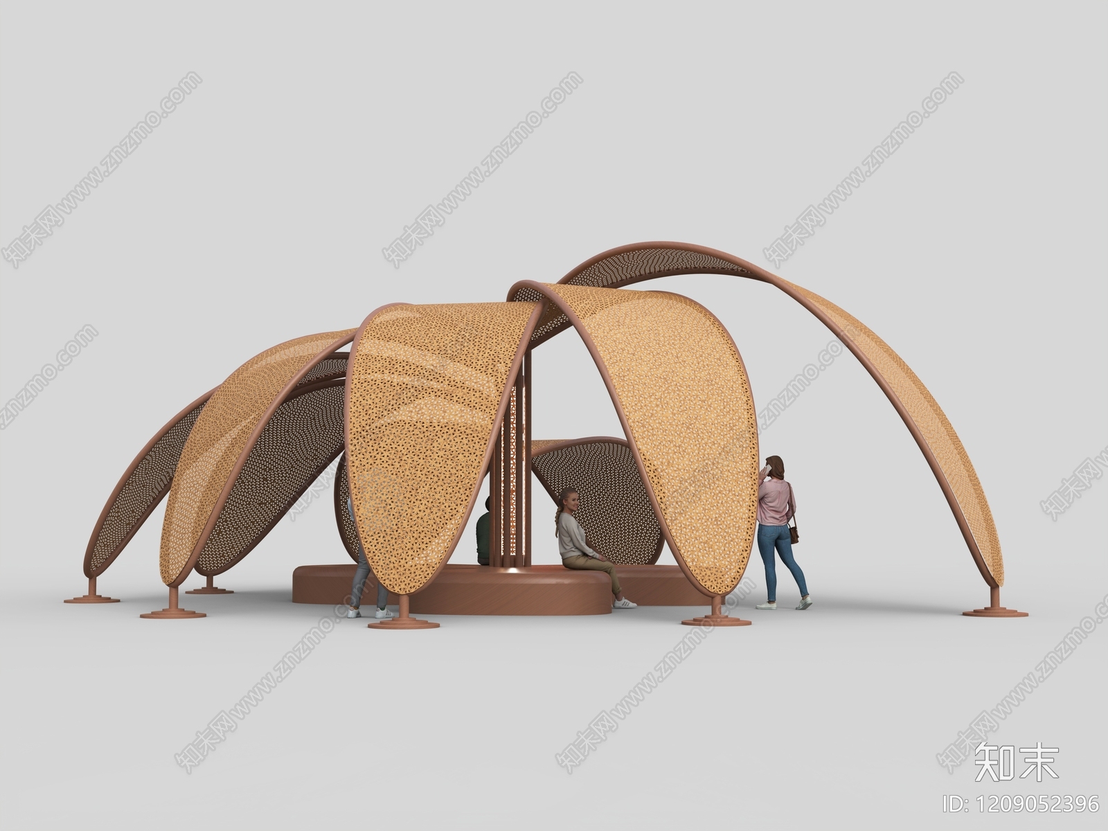 现代仿生设计遮阳设施3D模型下载【ID:1209052396】