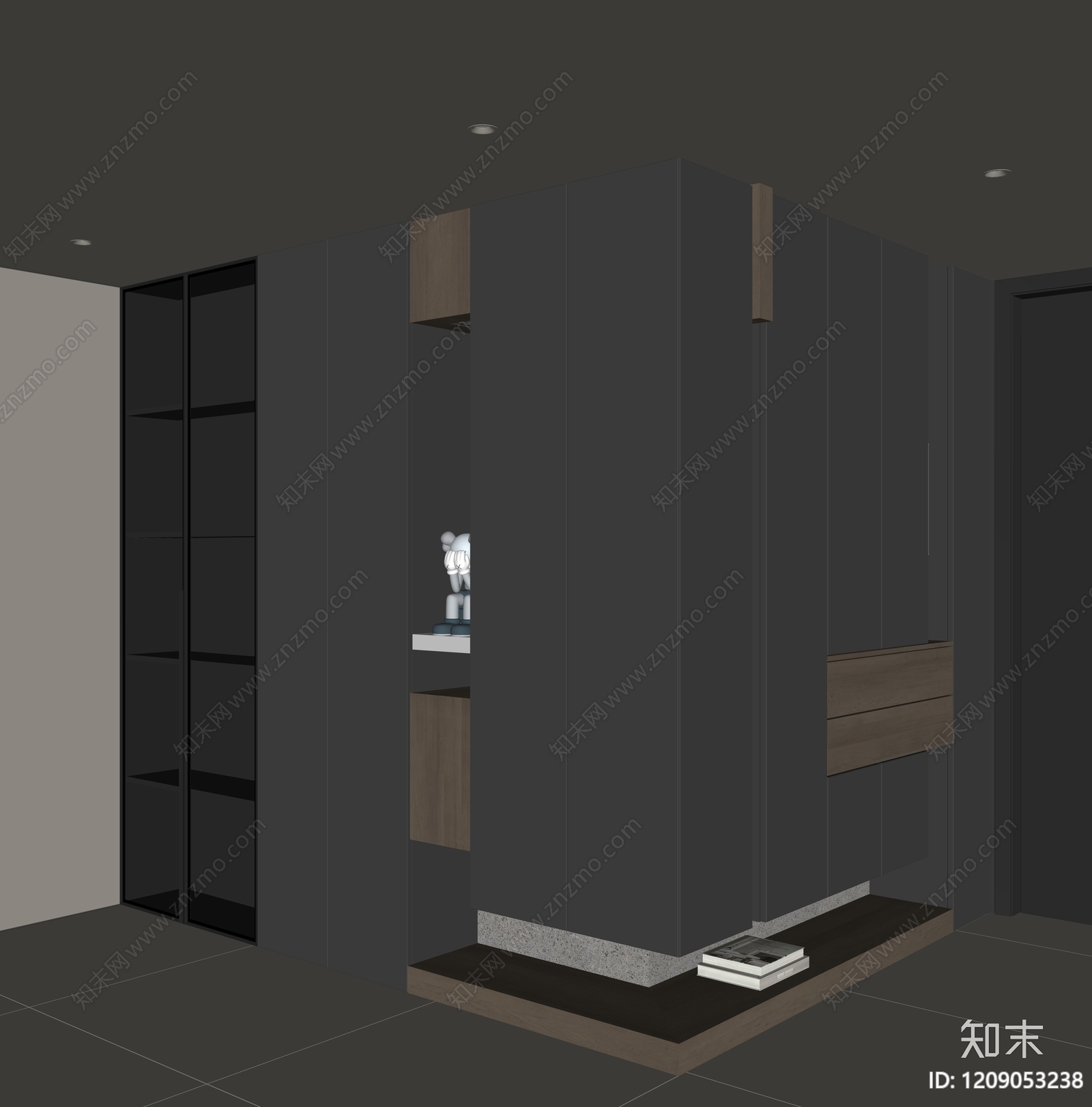 现代玄关柜SU模型下载【ID:1209053238】