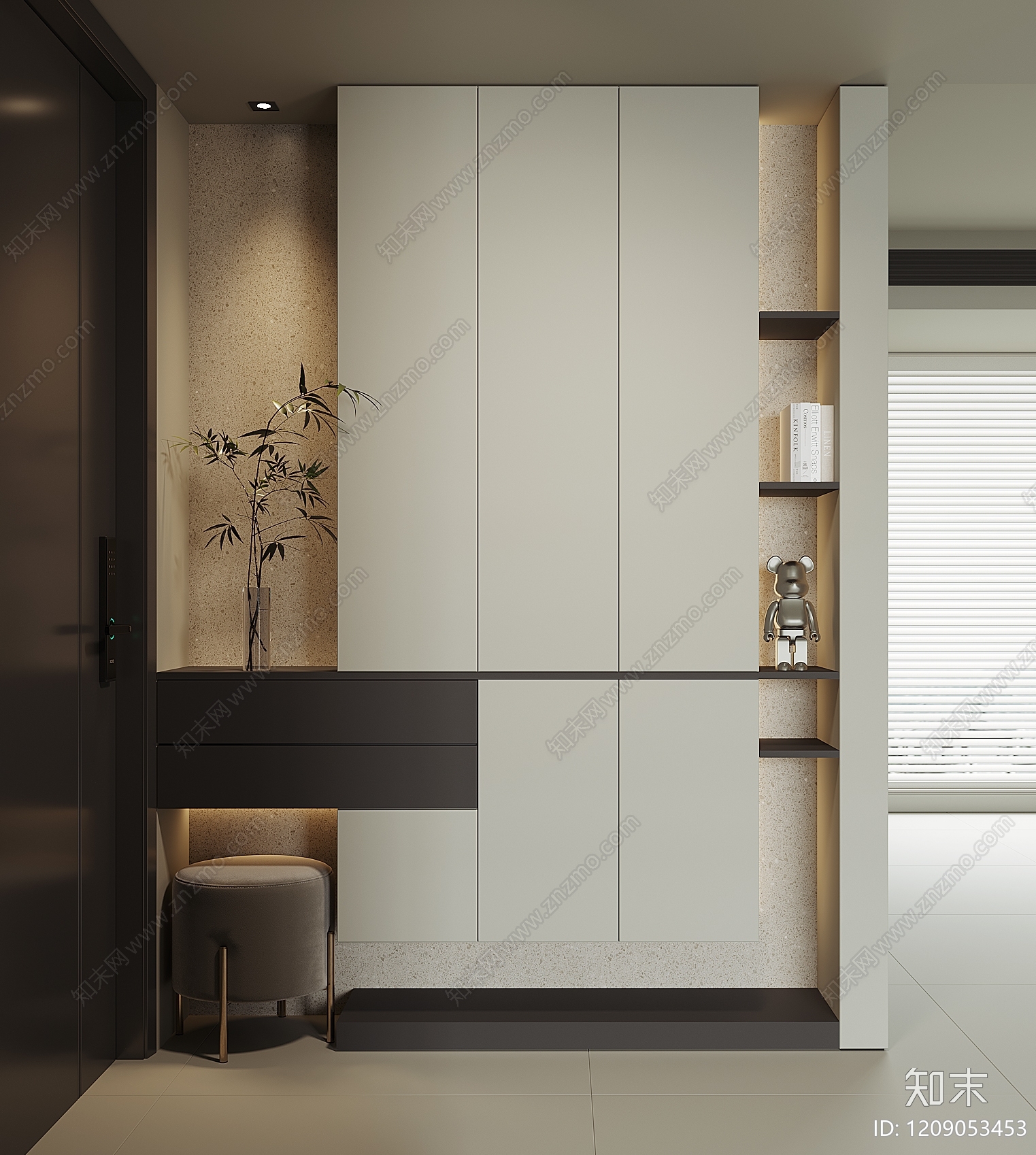 现代简约玄关3D模型下载【ID:1209053453】