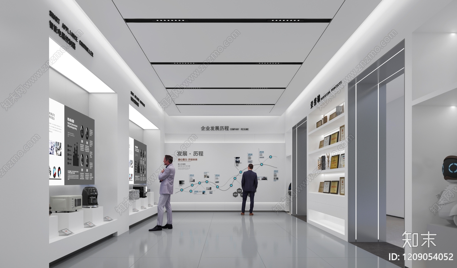现代简约整体办公空间cad施工图下载【ID:1209054052】