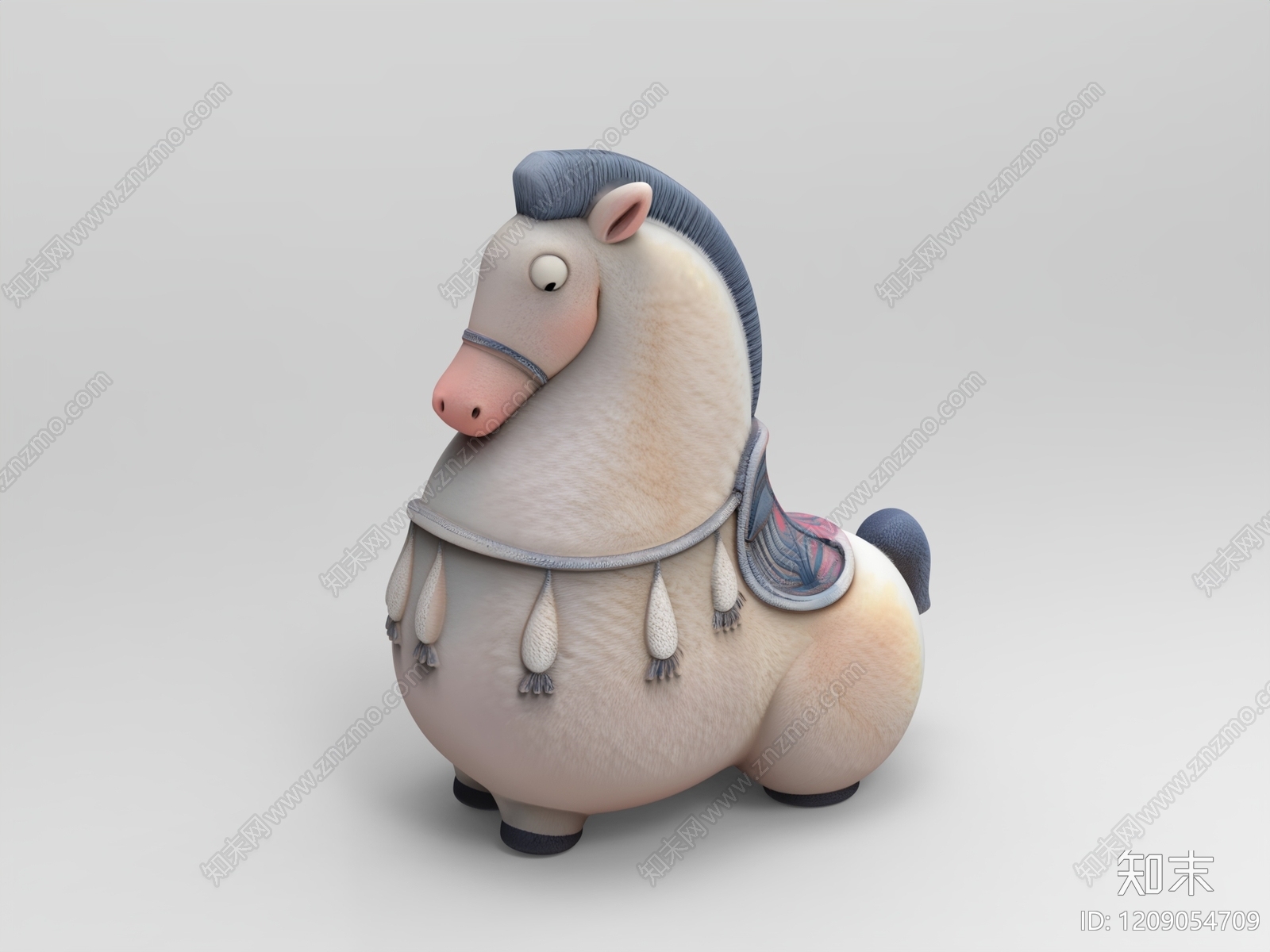 卡通萌系毛绒玩具3D模型下载【ID:1209054709】