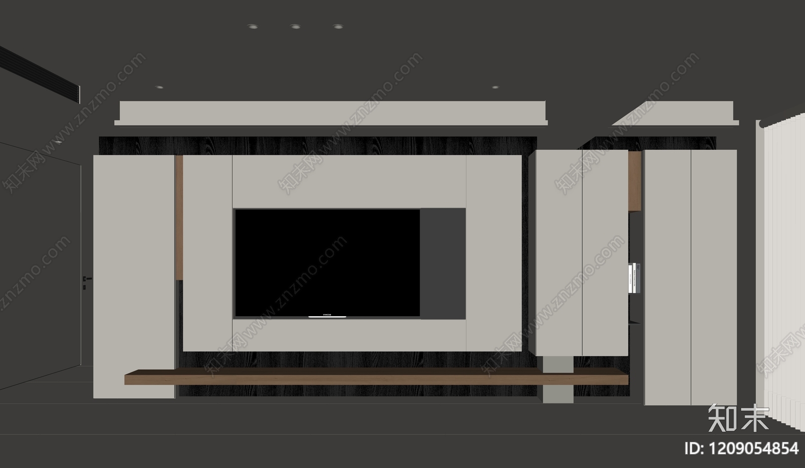 现代背景墙SU模型下载【ID:1209054854】