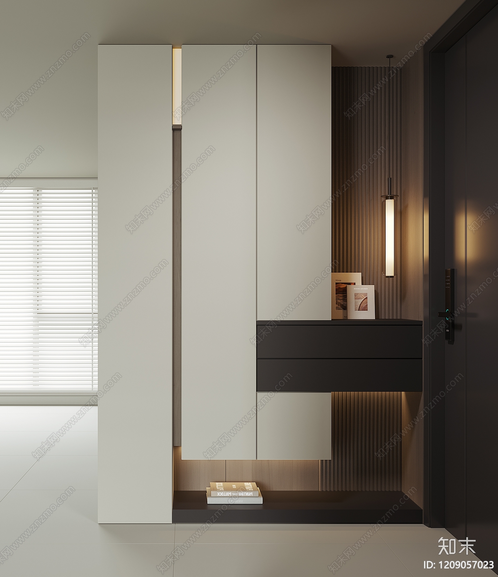 极简鞋柜3D模型下载【ID:1209057023】