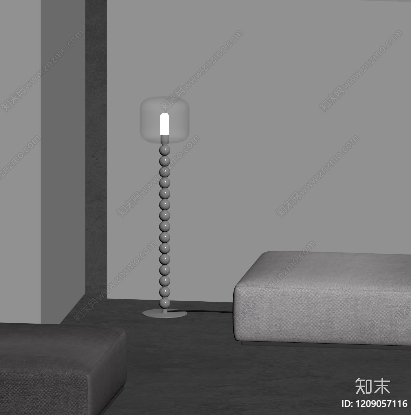 现代简约落地灯SU模型下载【ID:1209057116】