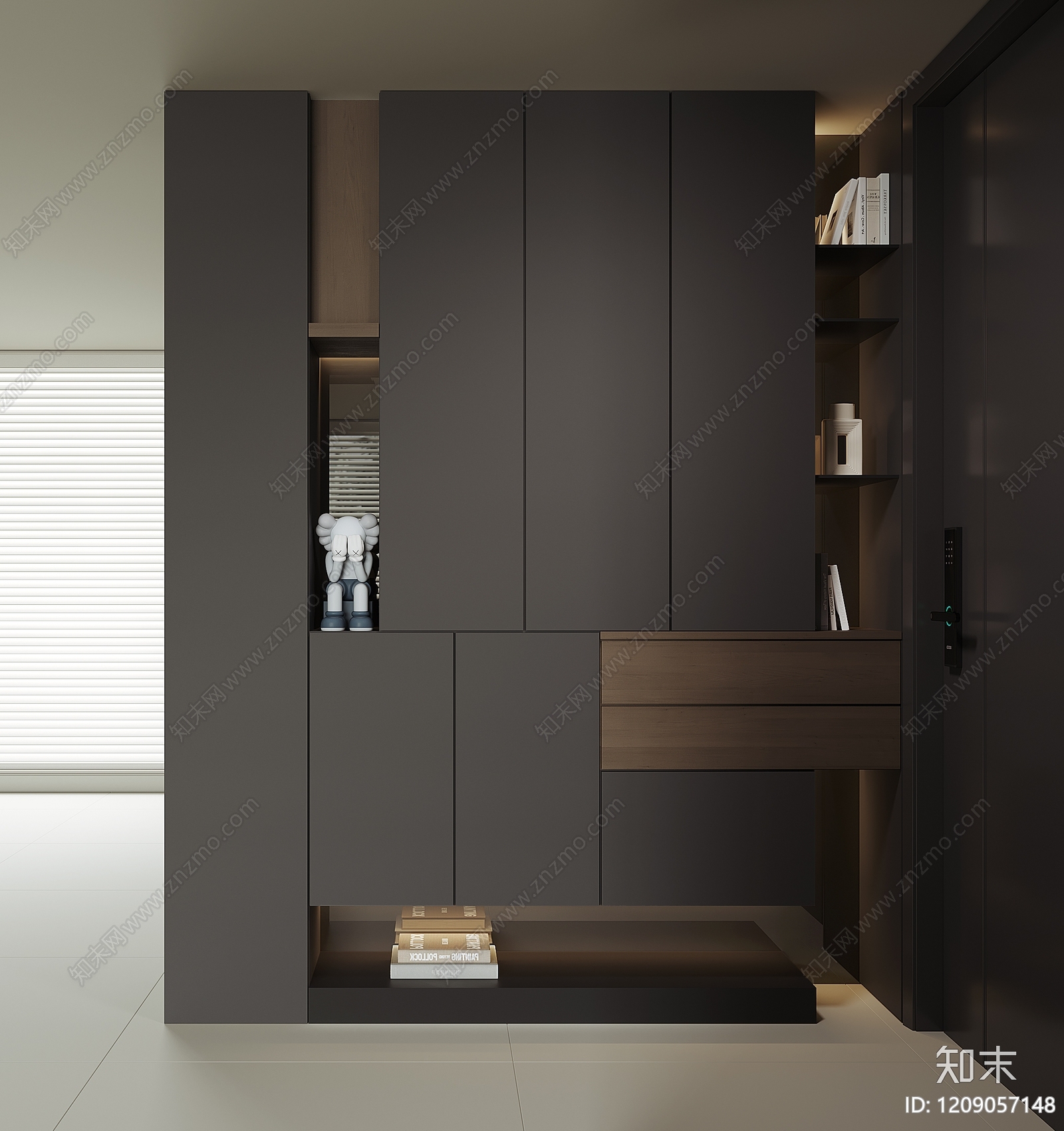 现代玄关柜SU模型下载【ID:1209057148】