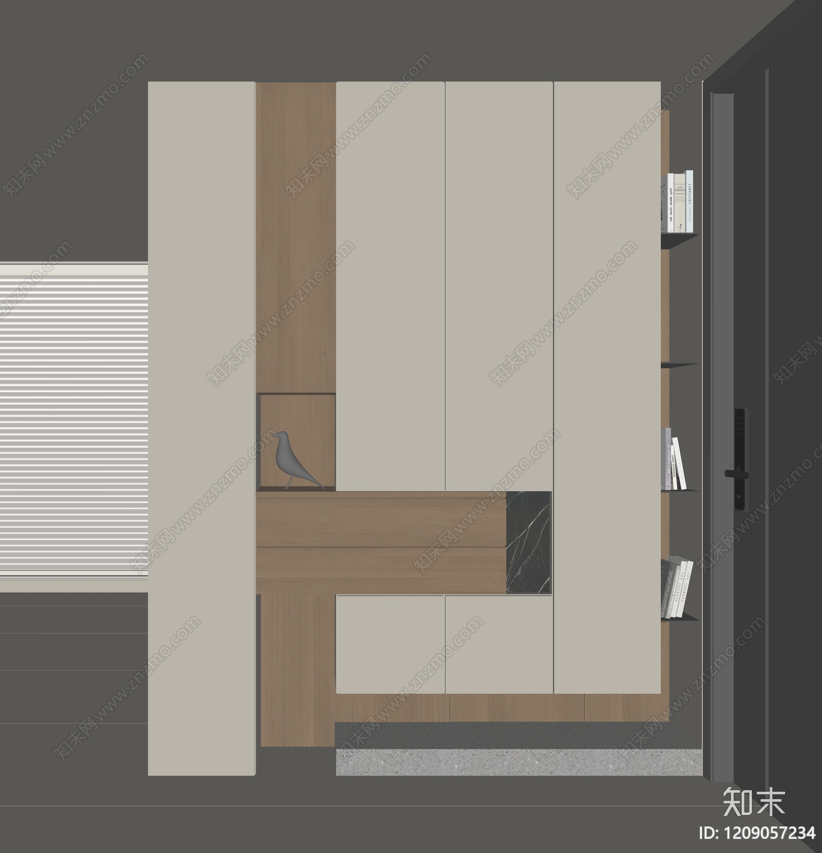现代玄关柜SU模型下载【ID:1209057234】