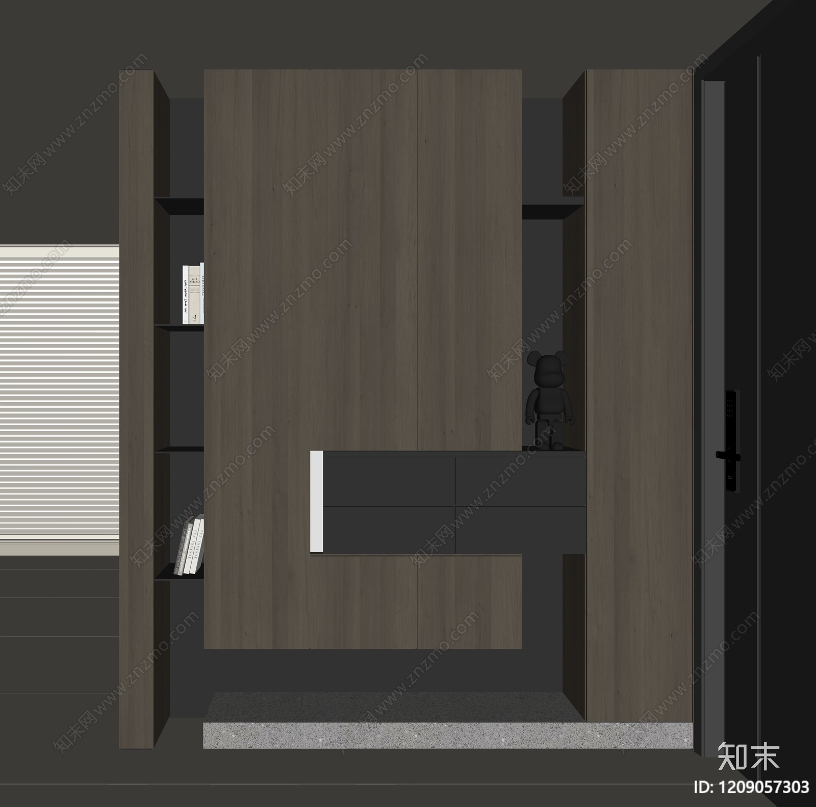 现代玄关柜SU模型下载【ID:1209057303】