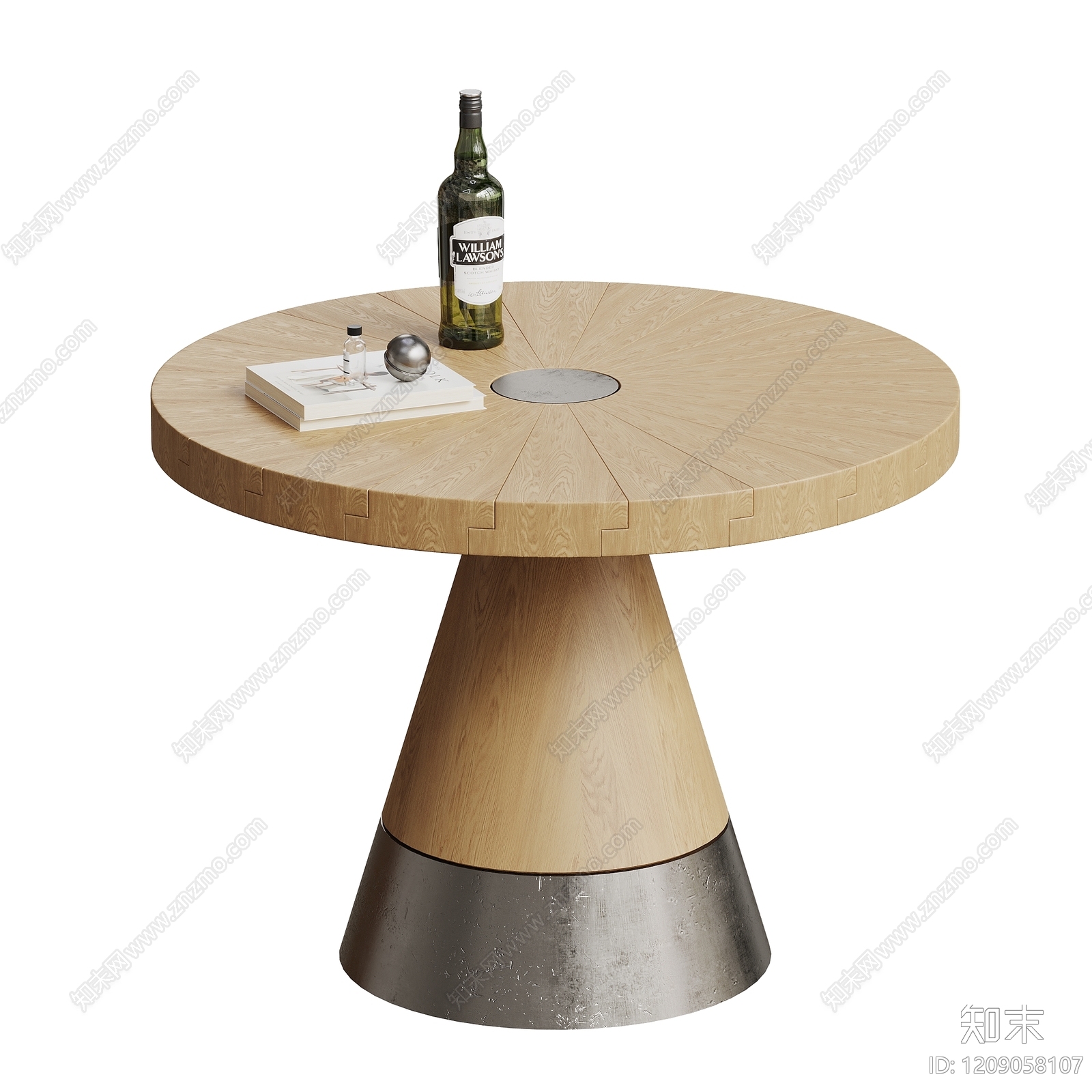 原木风餐桌3D模型下载【ID:1209058107】