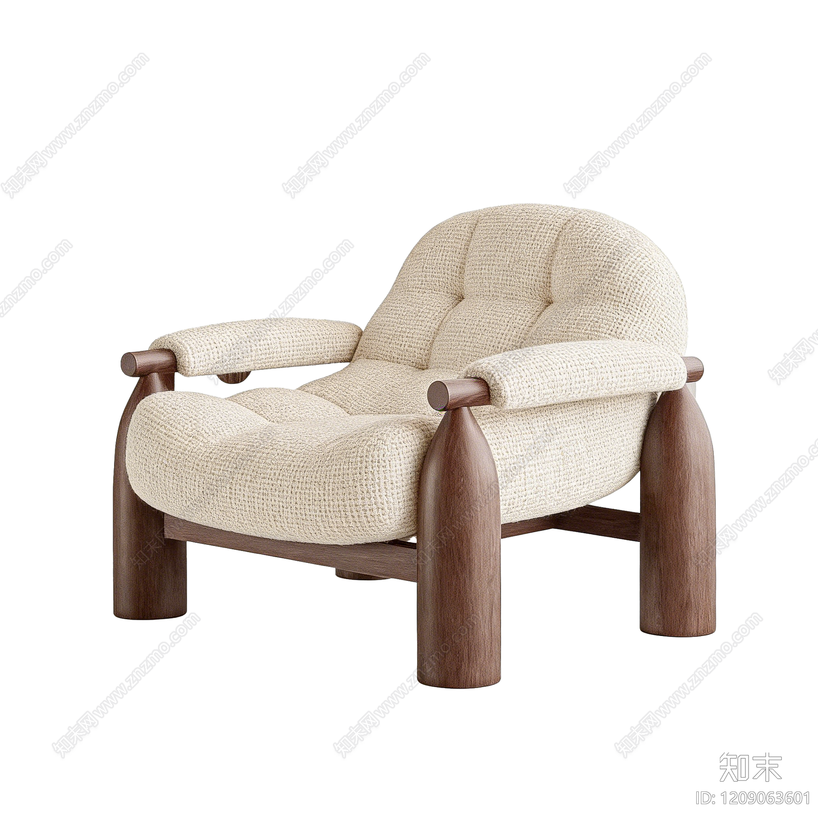 中古风休闲椅3D模型下载【ID:1209063601】