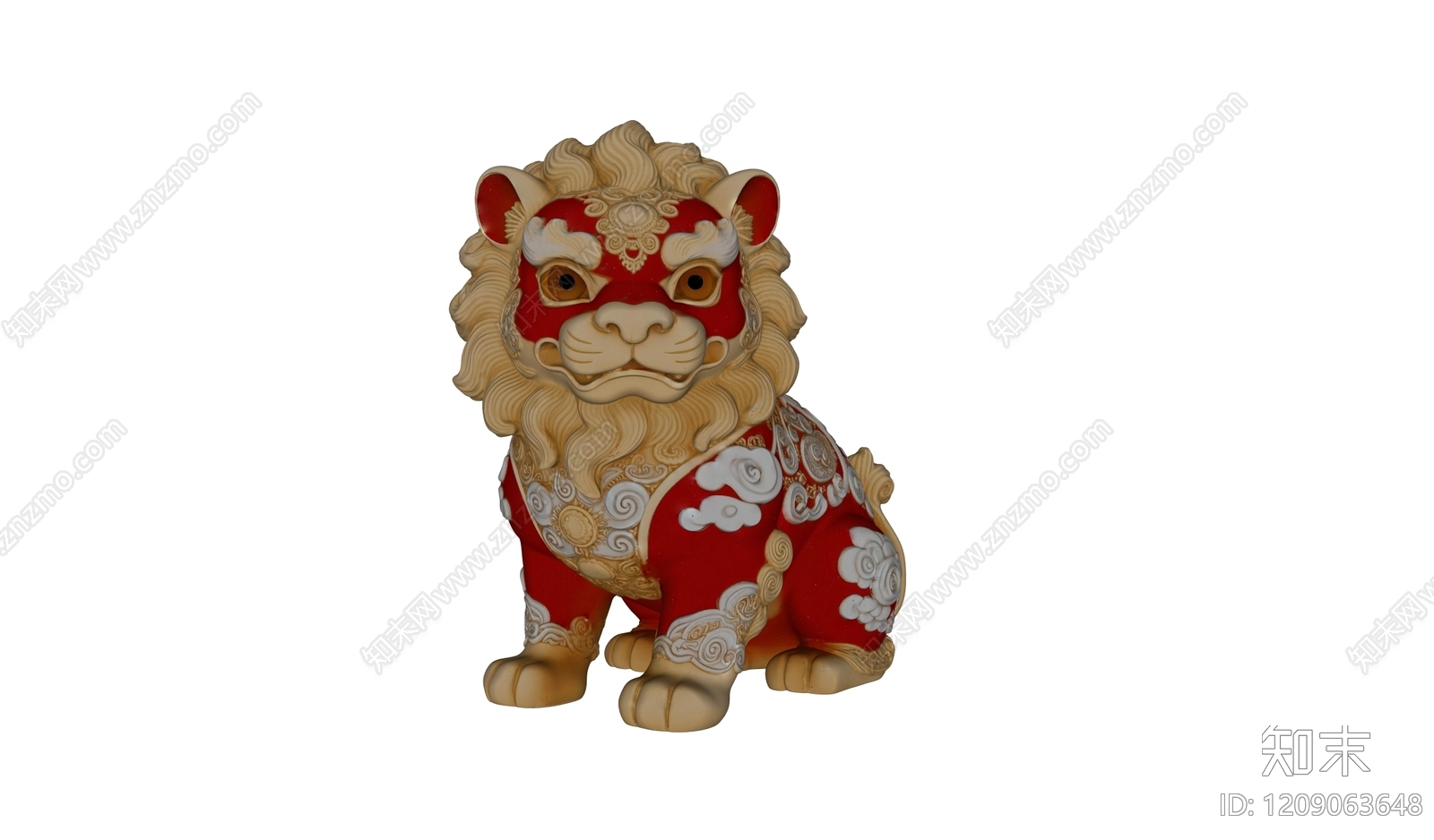 现代新中式雕塑摆件SU模型下载【ID:1209063648】