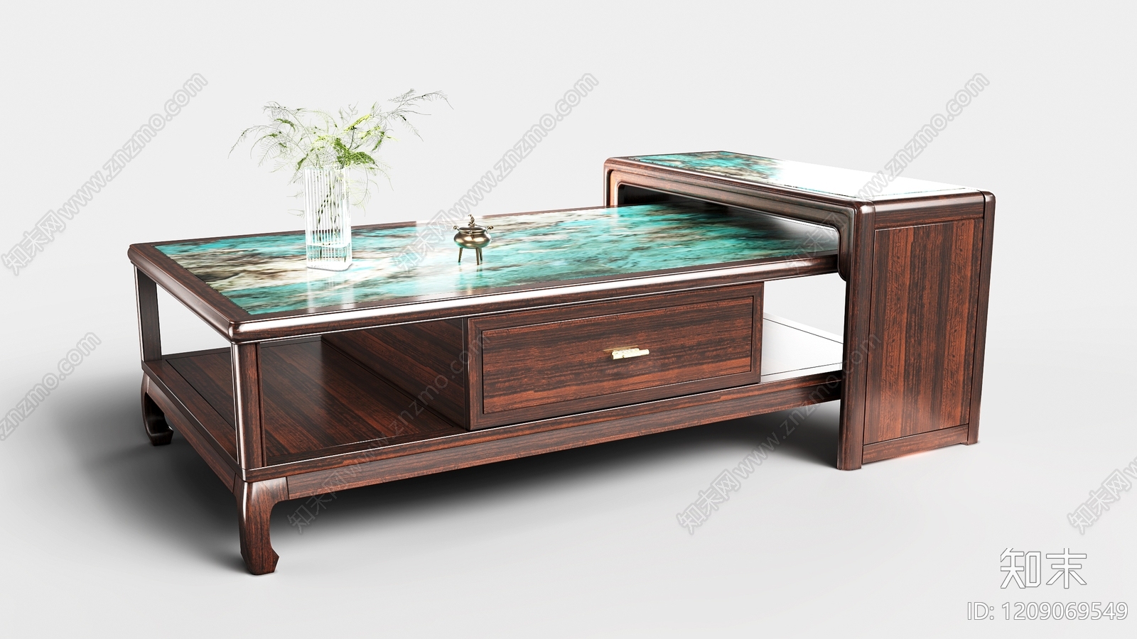 新中式茶几3D模型下载【ID:1209069549】