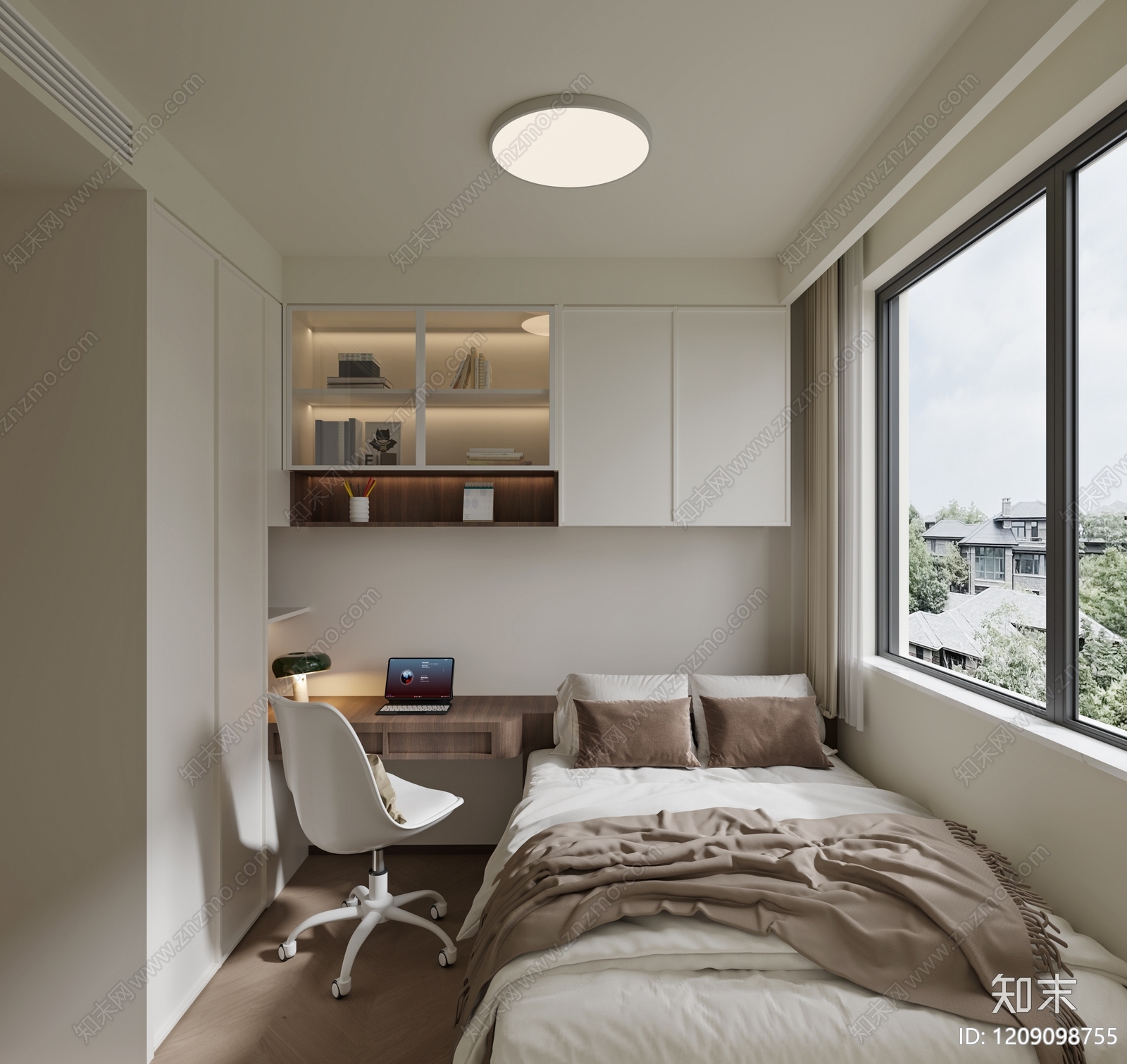 现代风小卧室3D模型下载【ID:1209098755】