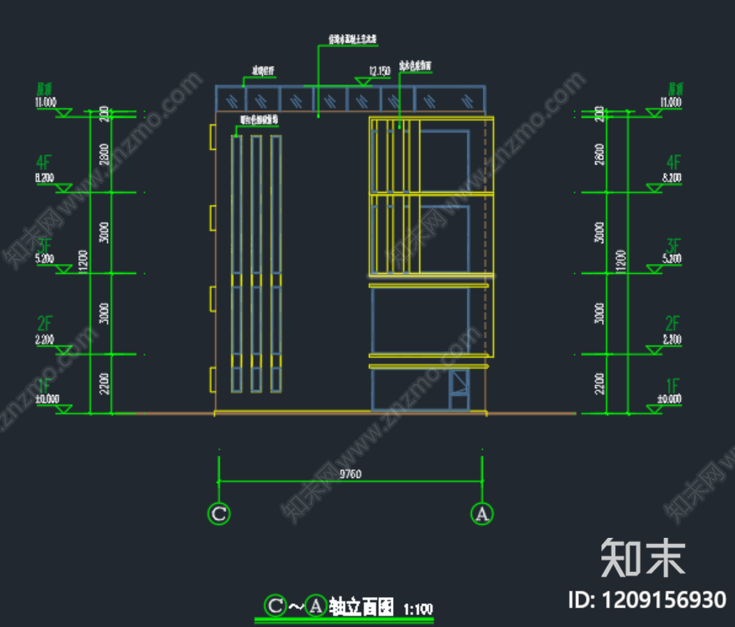 中式简约住宅楼建筑施工图下载【ID:1209156930】