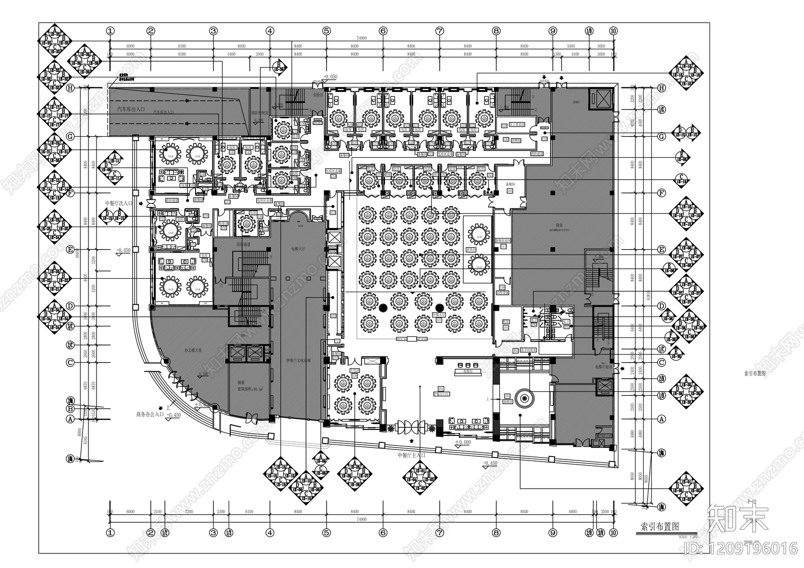 现代其他餐饮空间cad施工图下载【ID:1209196016】