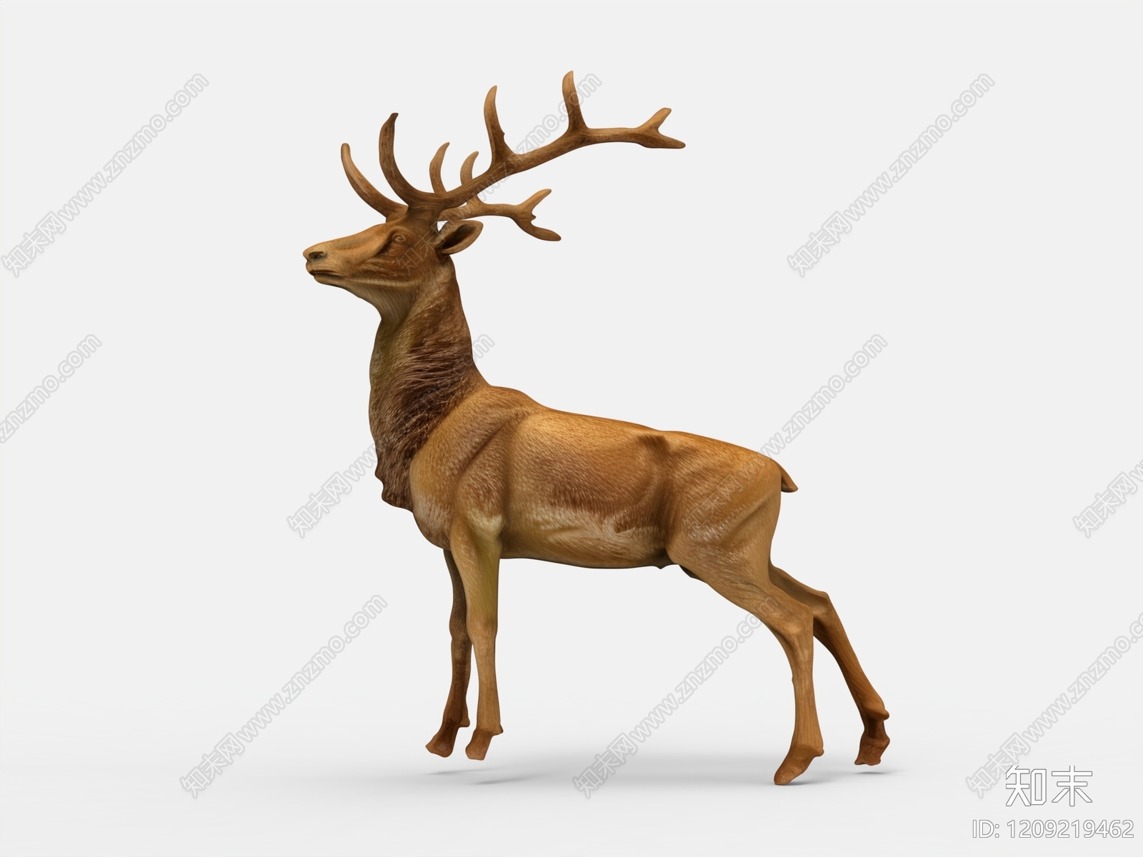 写实雕塑风动物摆件3D模型下载【ID:1209219462】