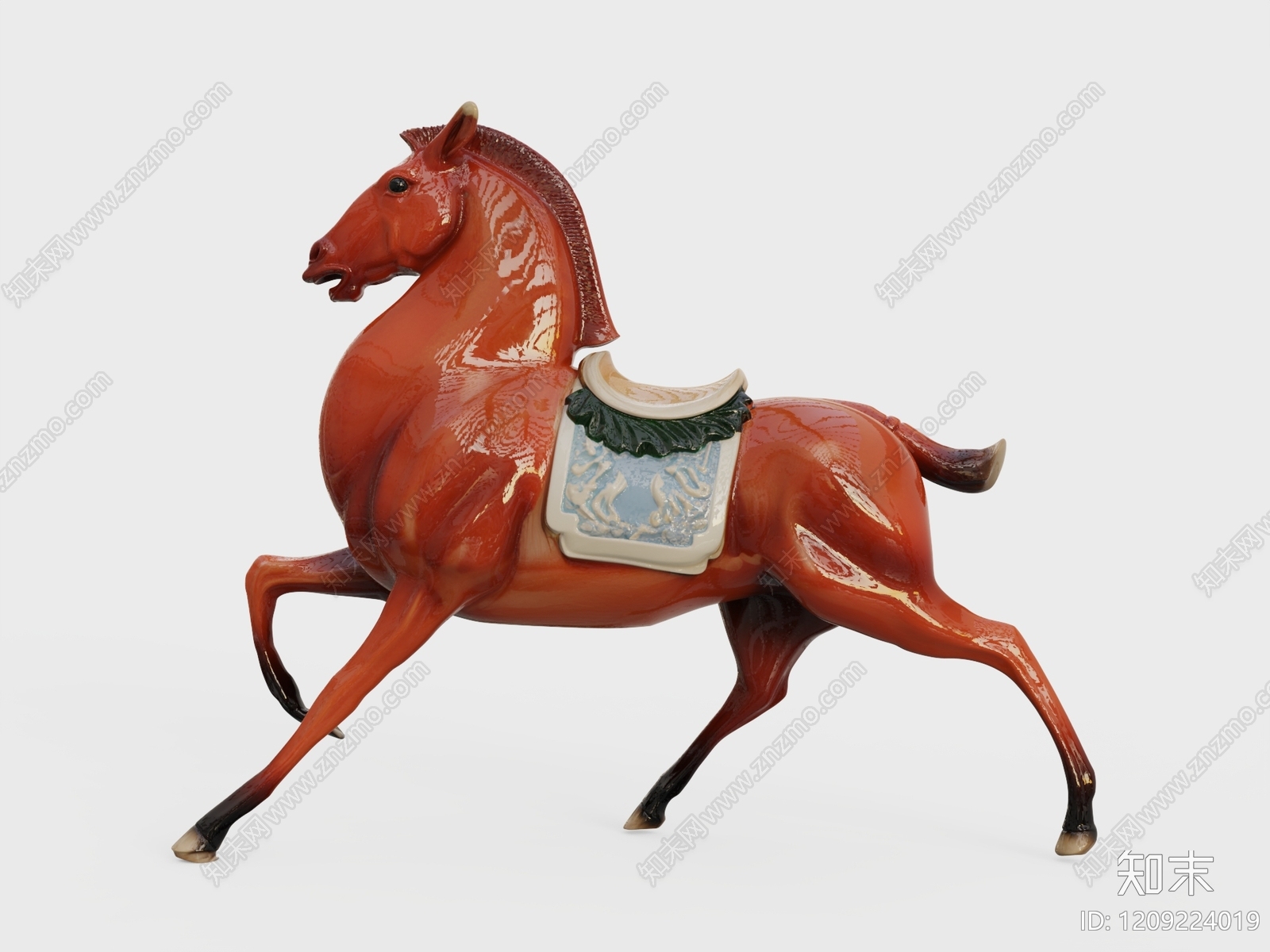 新中式动物雕塑摆件3D模型下载【ID:1209224019】