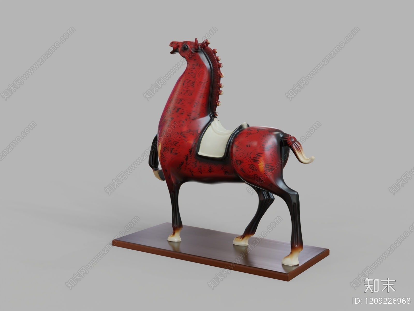 新中式雕塑摆件3D模型下载【ID:1209226968】