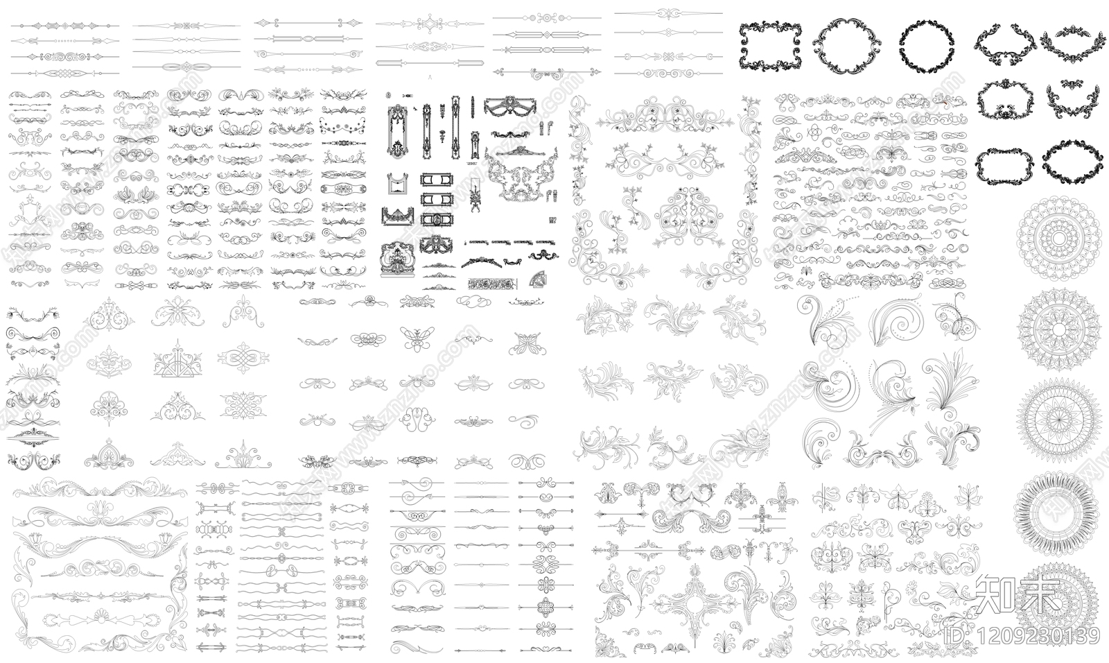 雕花施工图下载【ID:1209230139】