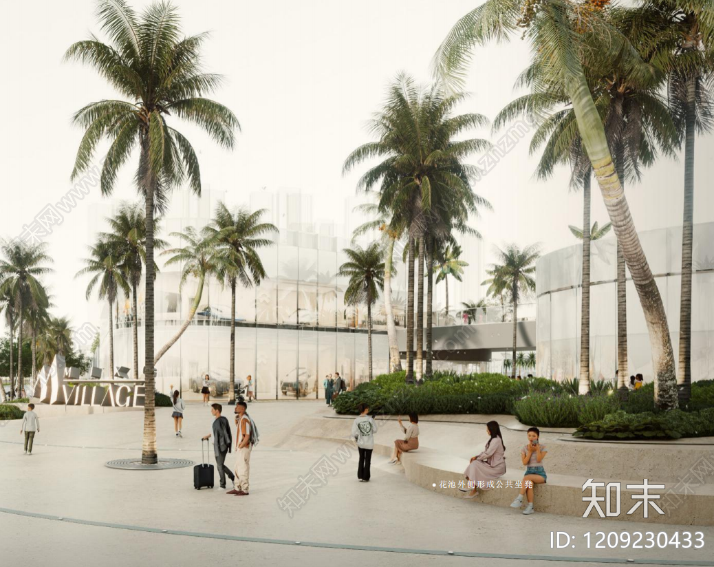 简约商业街景观下载【ID:1209230433】