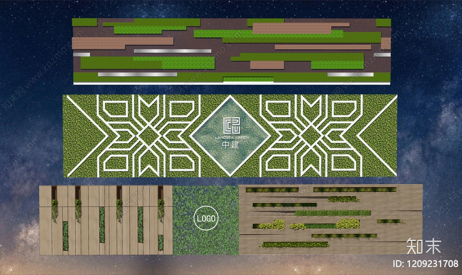 现代垂直绿化SU模型下载【ID:1209231708】