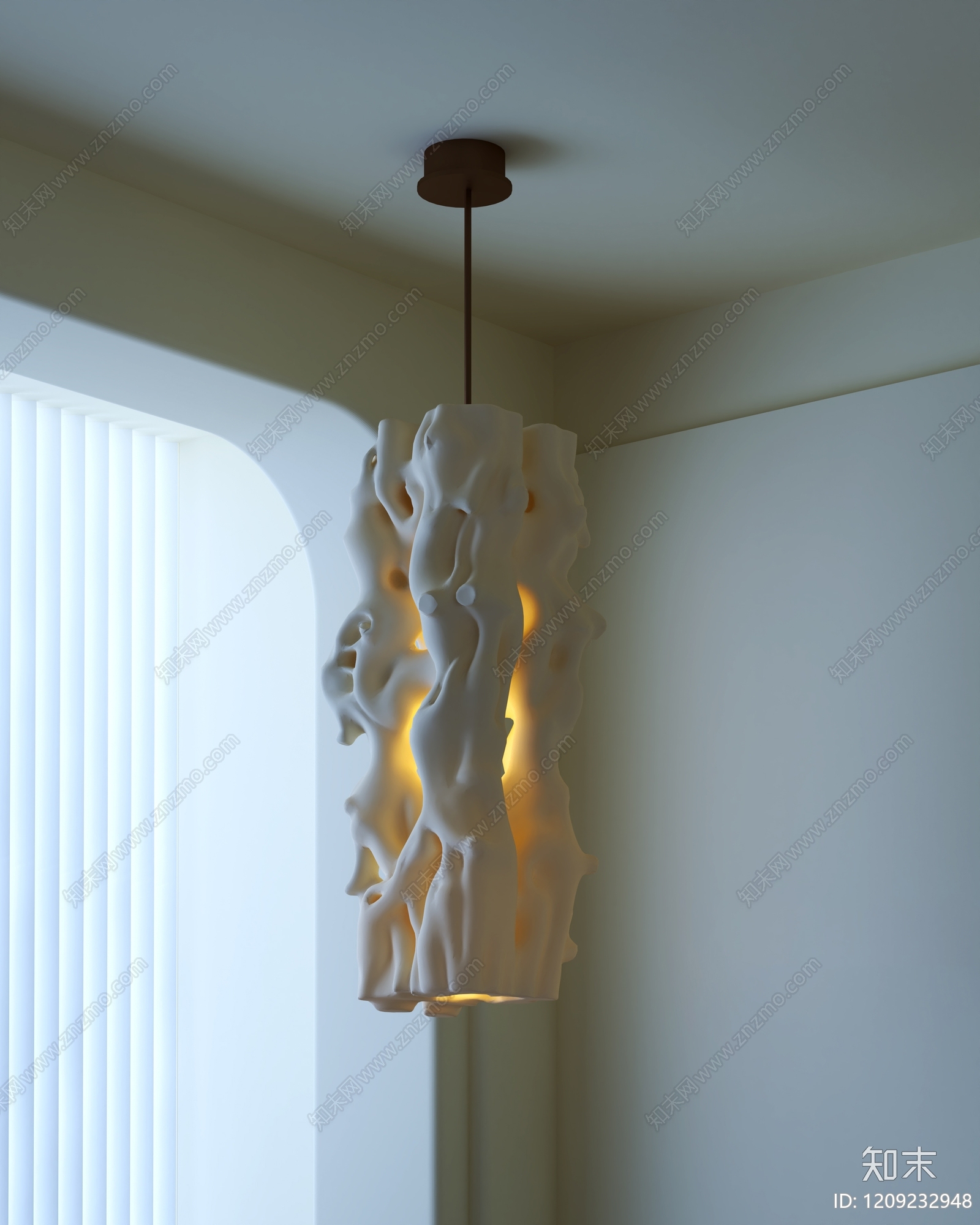 奶油风艺术吊灯3D模型下载【ID:1209232948】