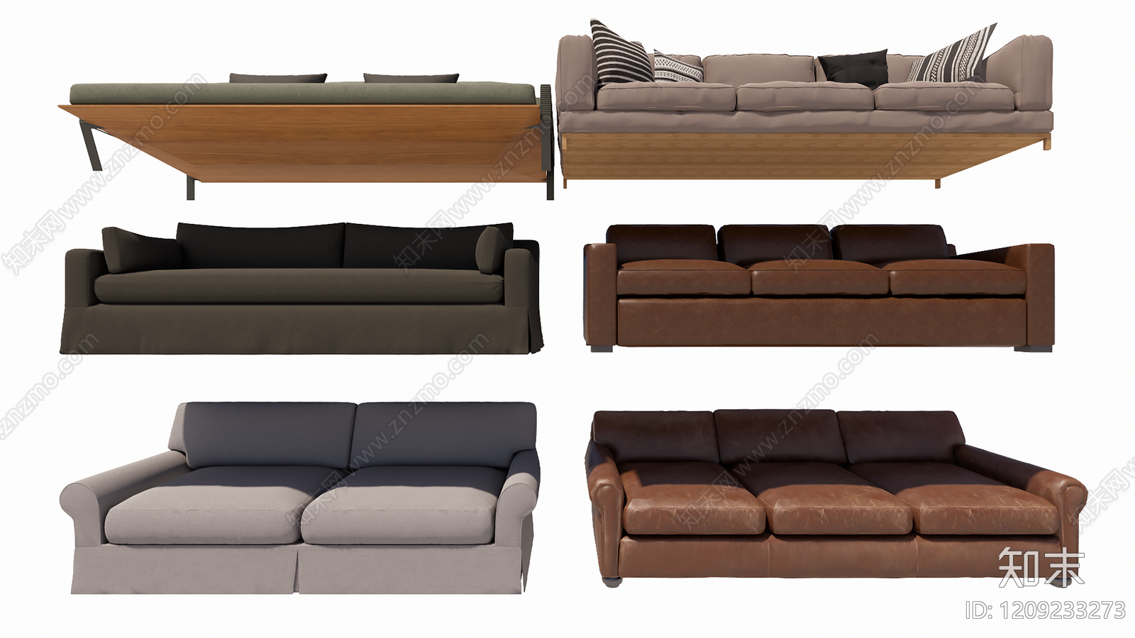 欧式双人沙发SU模型下载【ID:1209233273】