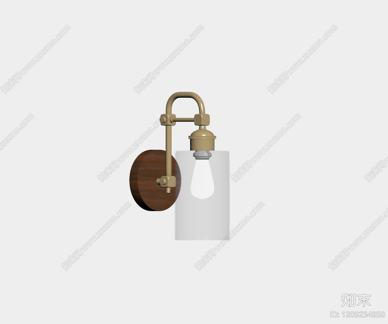 中古现代壁灯SU模型下载【ID:1209234950】