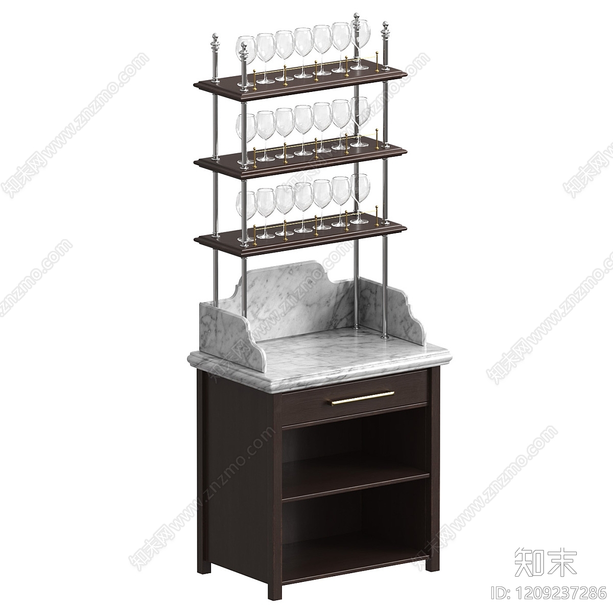 中古风酒柜3D模型下载【ID:1209237286】