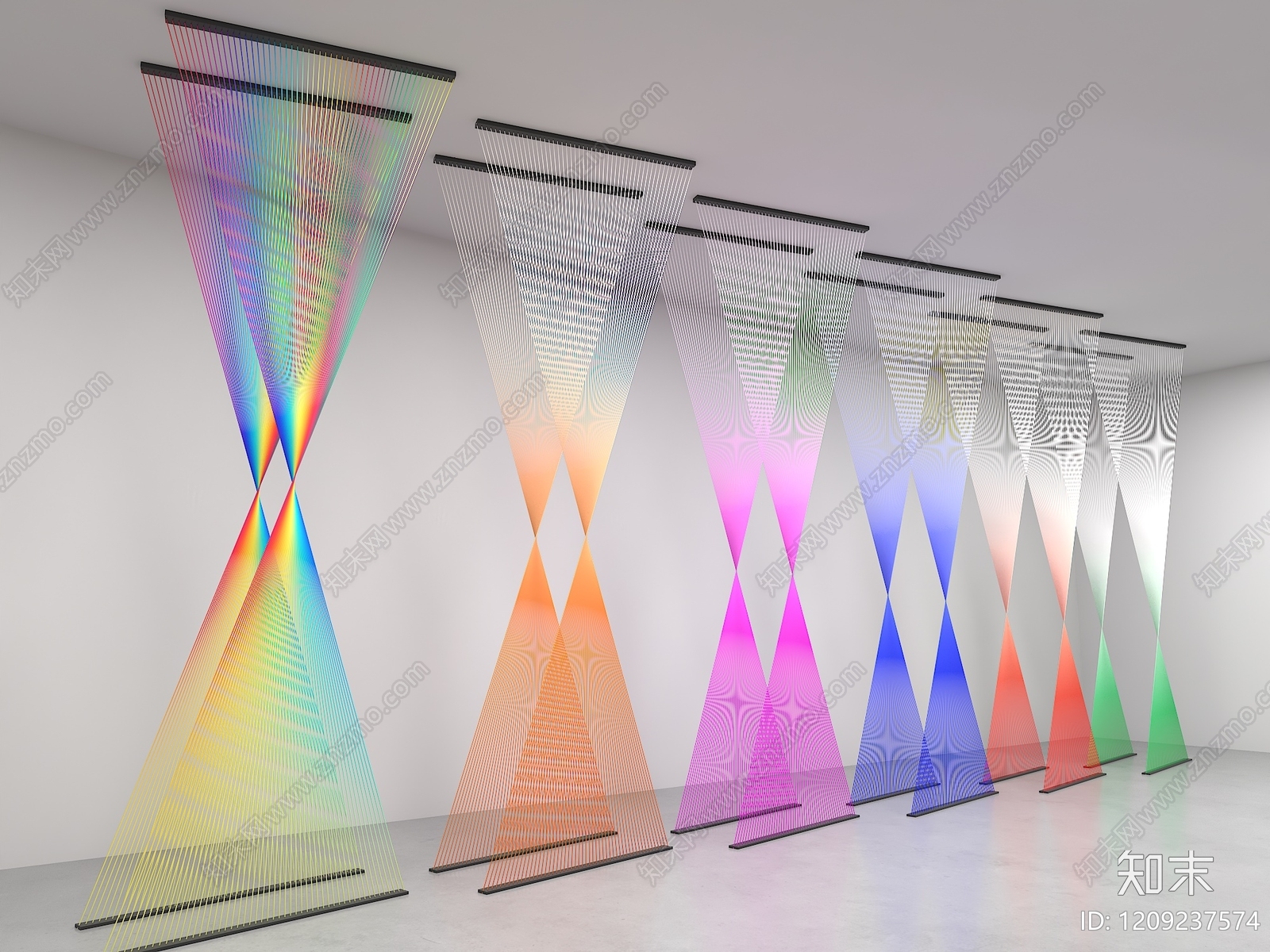 装置艺术风格艺术展厅3D模型下载【ID:1209237574】