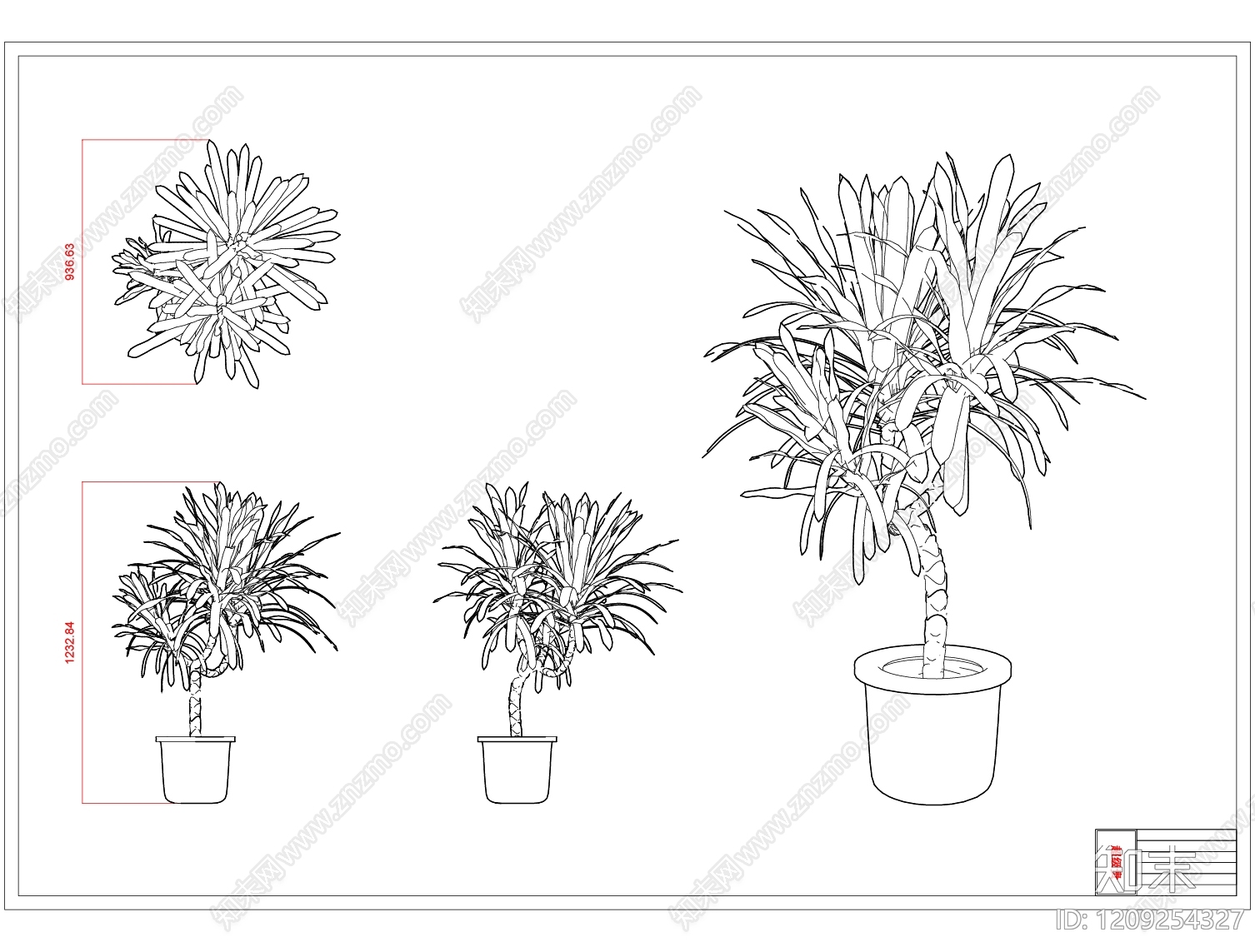 现代绿植施工图下载【ID:1209254327】