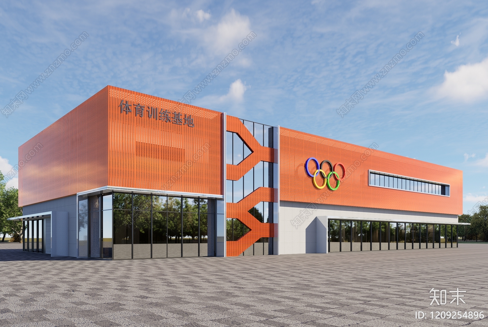 现代体育建筑SU模型下载【ID:1209254896】