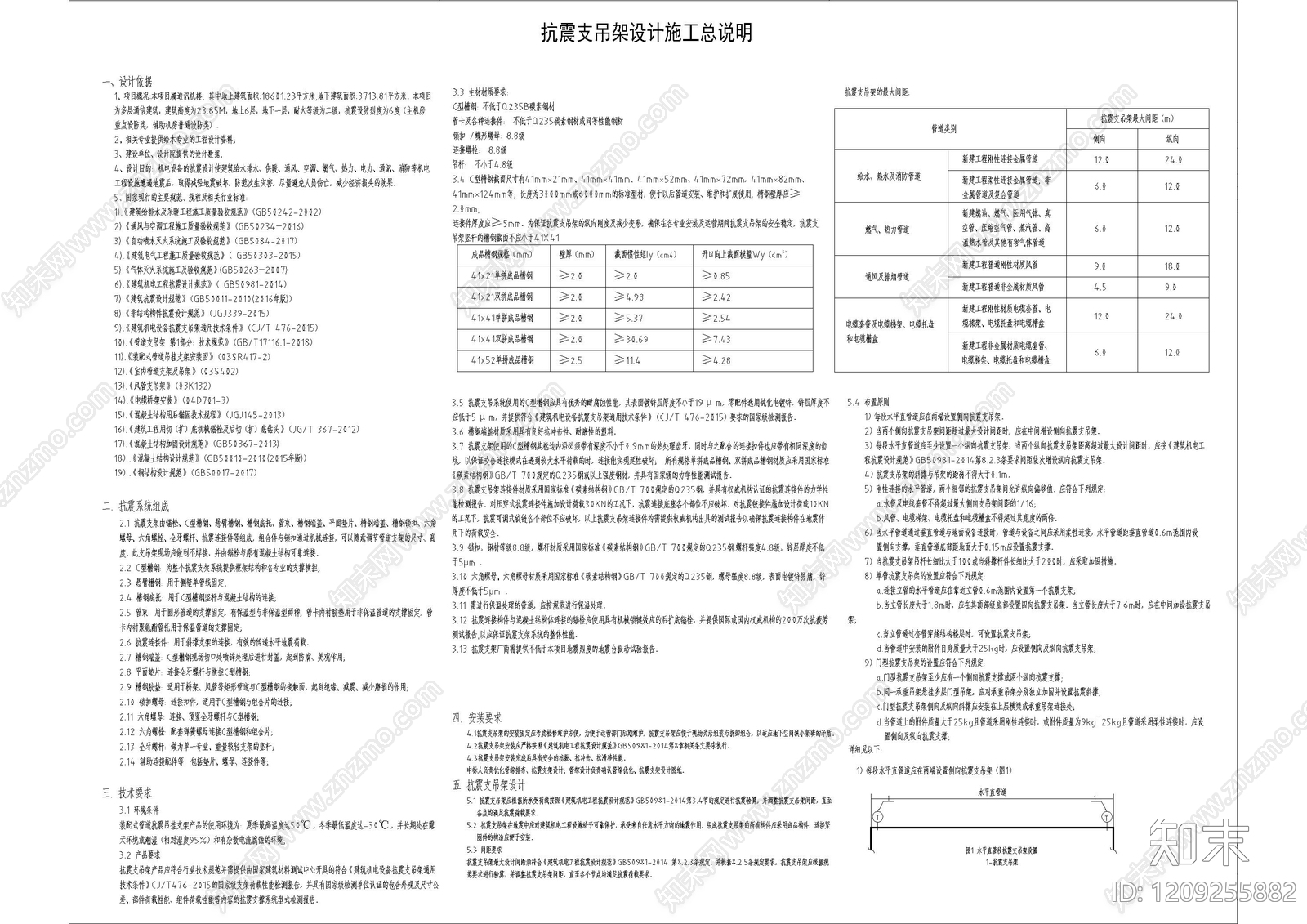 现代设计说明cad施工图下载【ID:1209255882】
