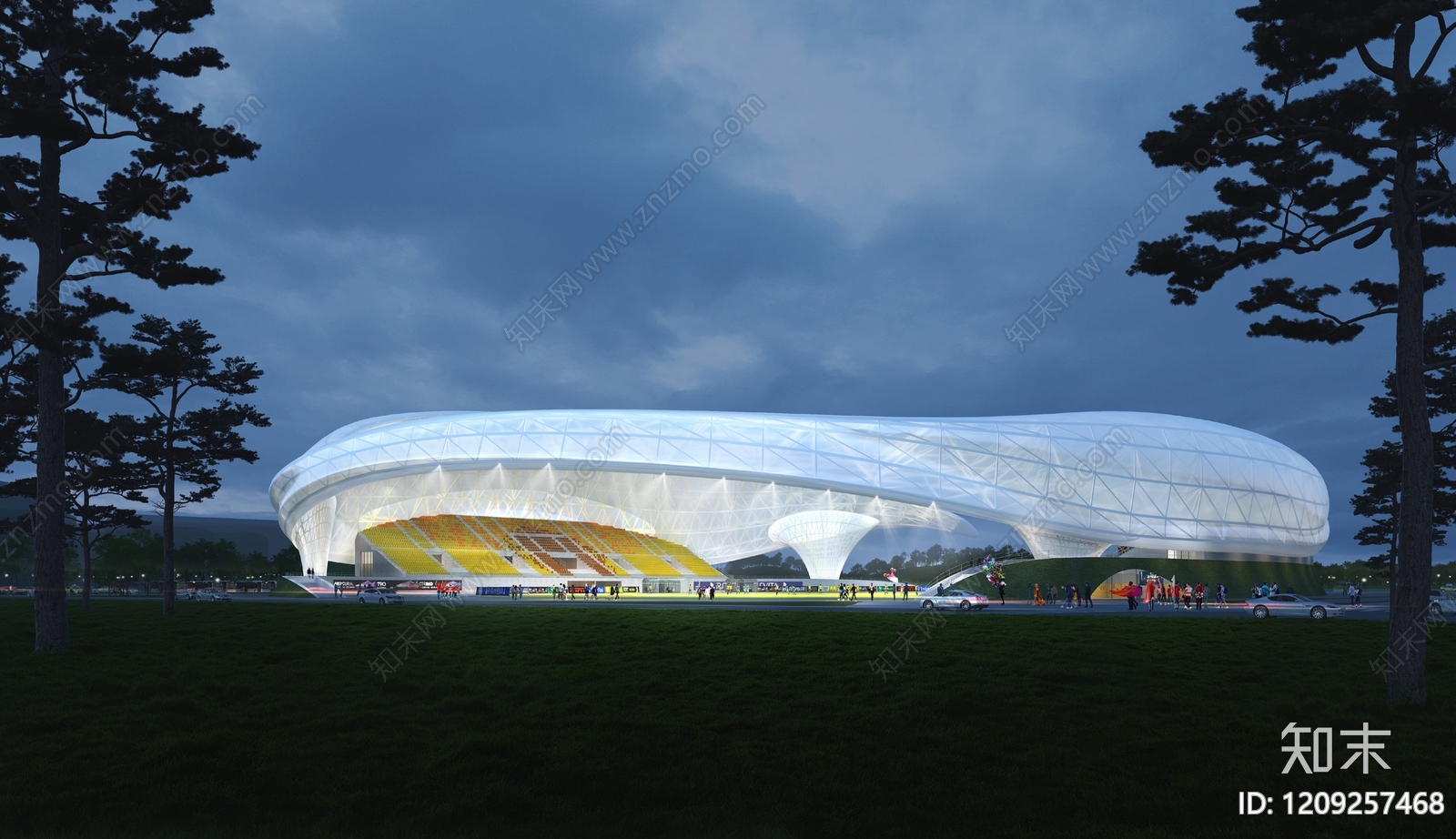 现代体育馆建筑下载【ID:1209257468】