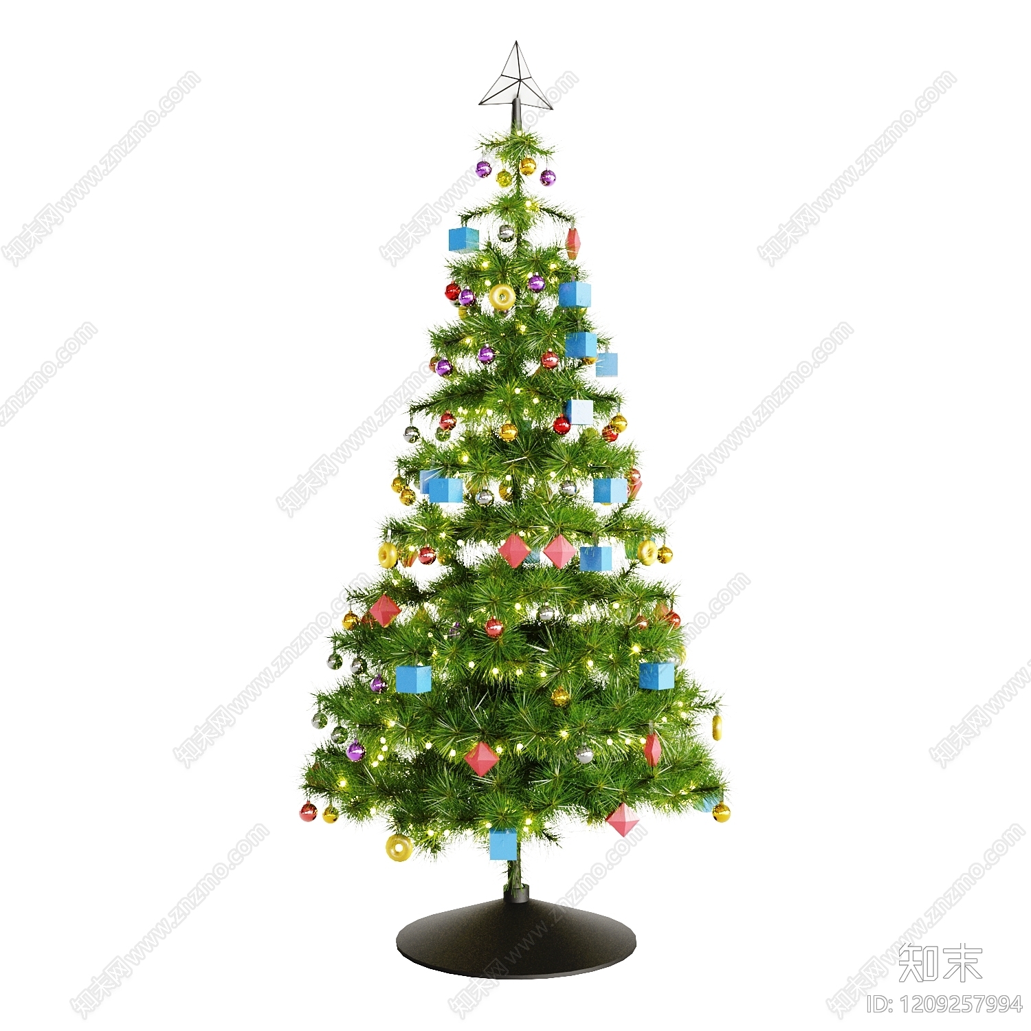 现代简约圣诞树3D模型下载【ID:1209257994】