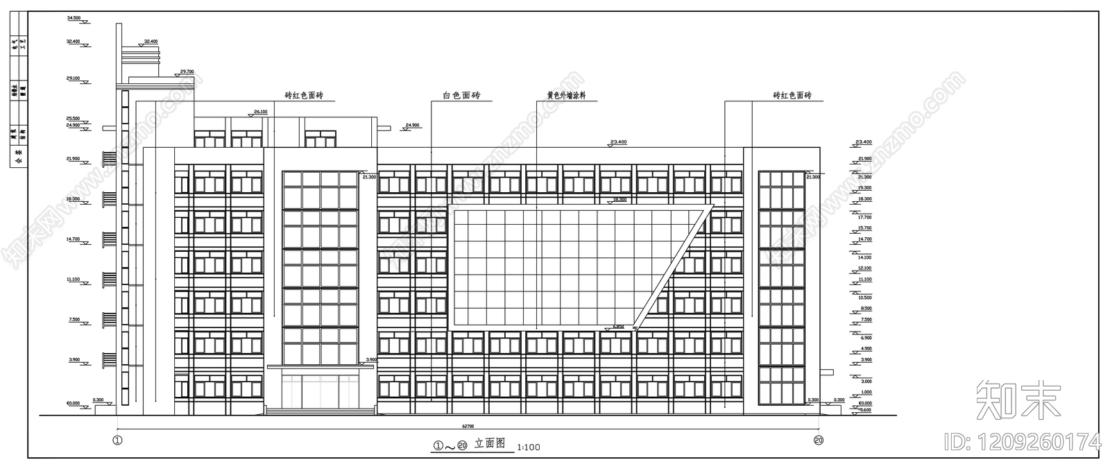 现代学校建筑cad施工图下载【ID:1209260174】