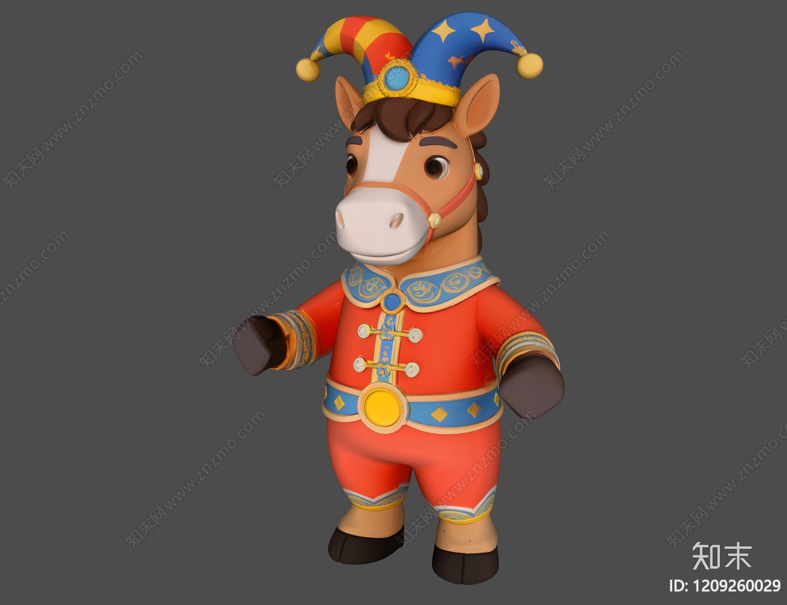 卡通国风虚拟人物3D模型下载【ID:1209260029】