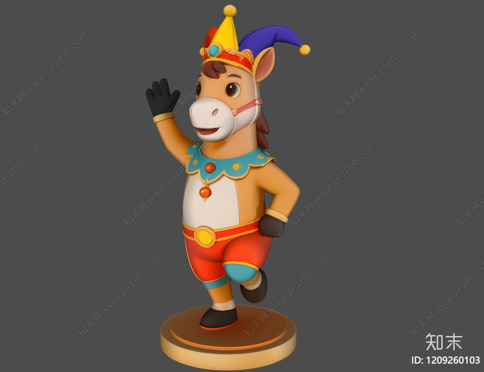 卡通风格雕塑摆件3D模型下载【ID:1209260103】