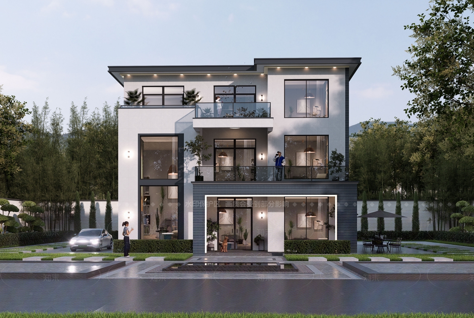 现代简约乡村民房SU模型下载【ID:1209266444】