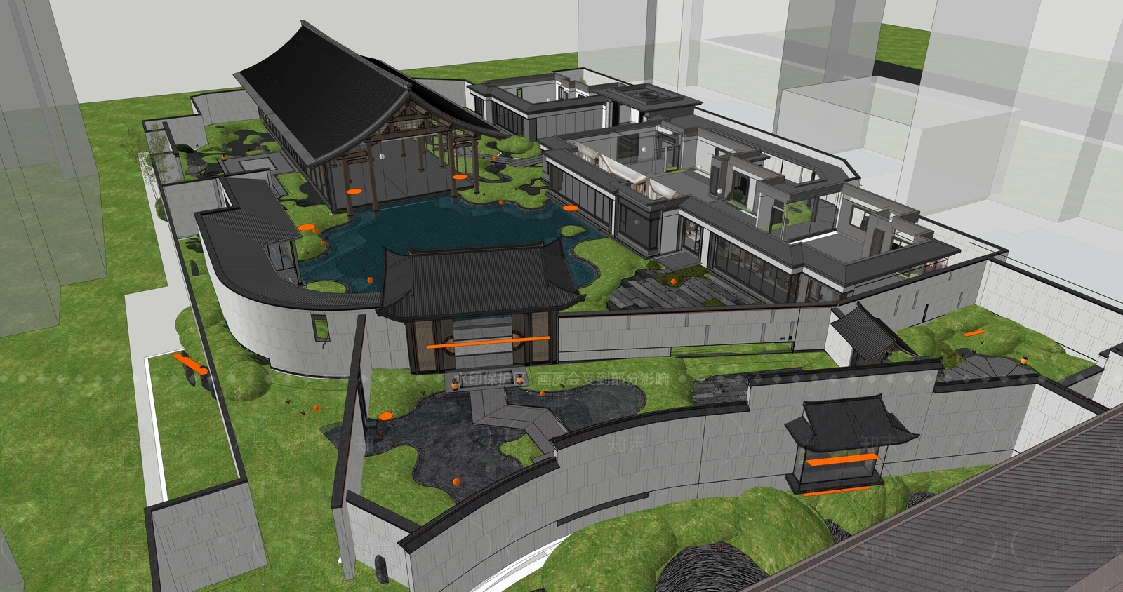 现代小公建SU模型下载【ID:1209266926】