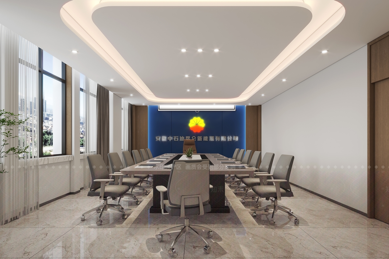 现代简约会议室3D模型下载【ID:1209267199】