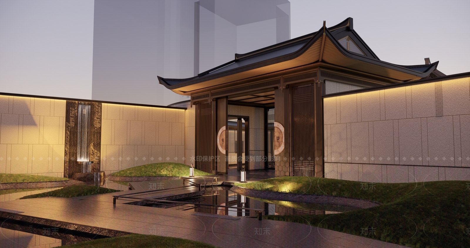 新中式中式小公建SU模型下载【ID:1209267421】
