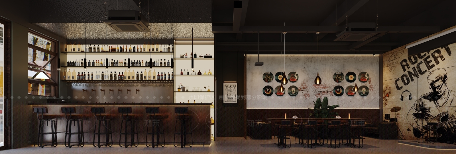 复古工业风酒吧3D模型下载【ID:1209268573】