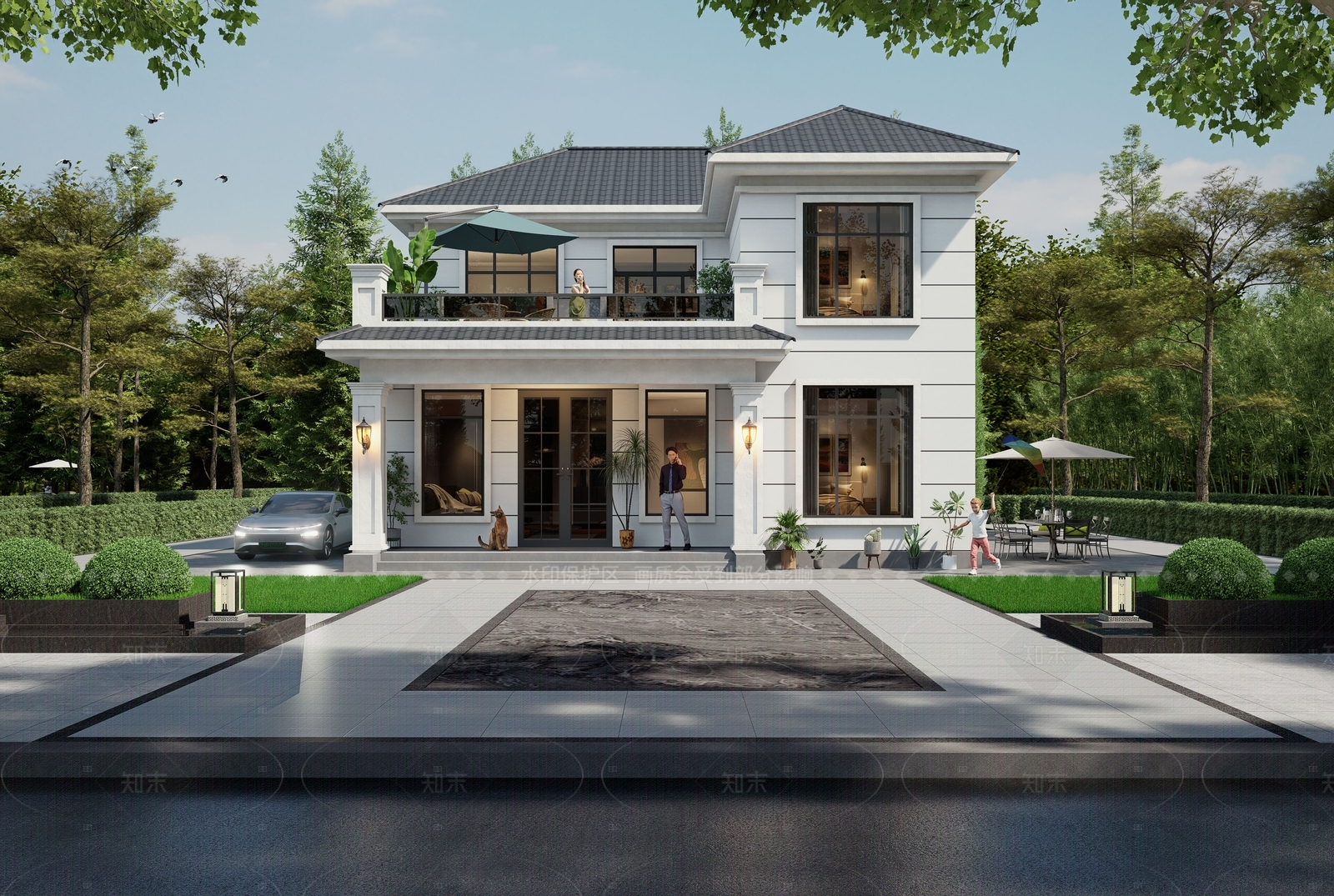 现代简约乡村民房SU模型下载【ID:1209268704】