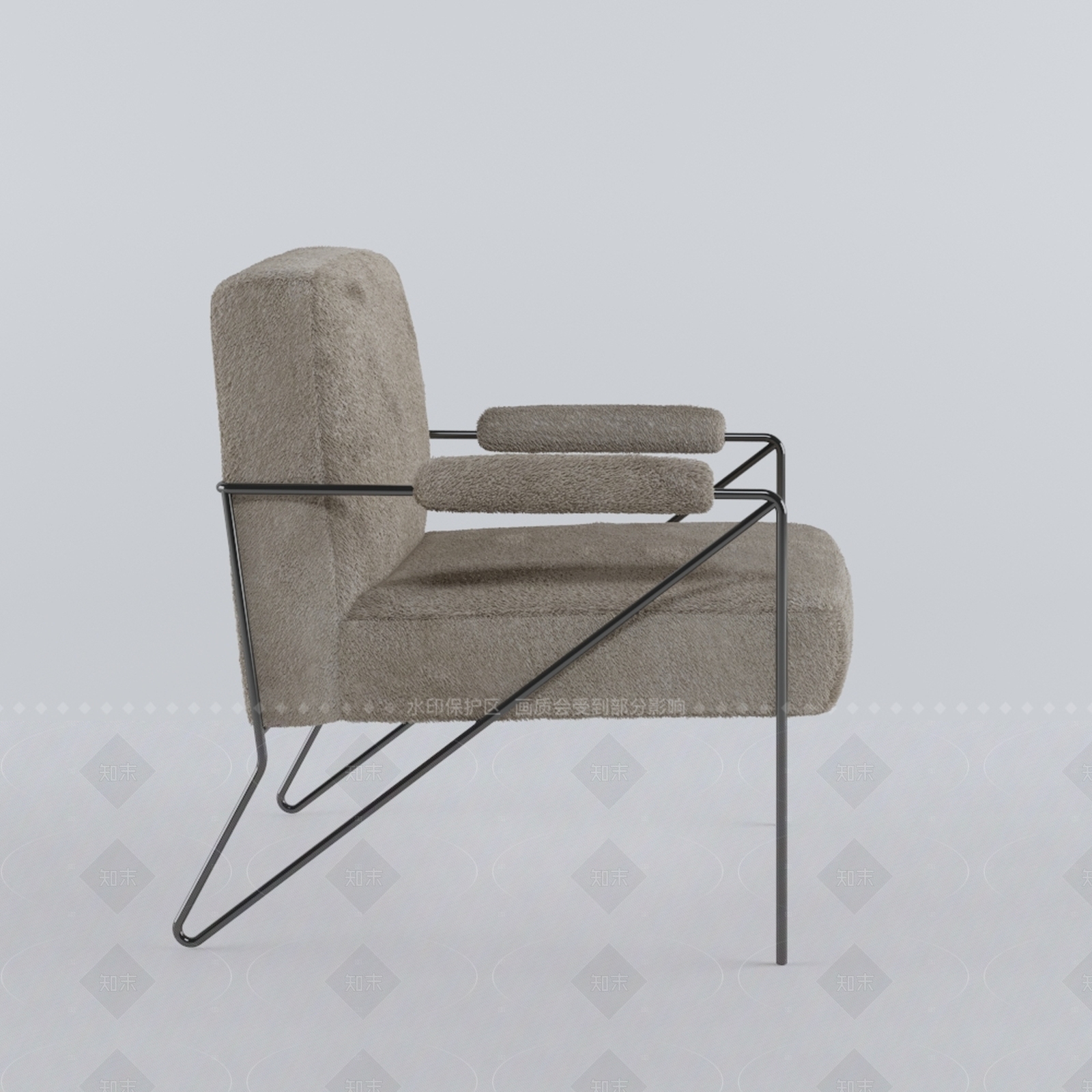现代简约休闲椅3D模型下载【ID:1209269545】