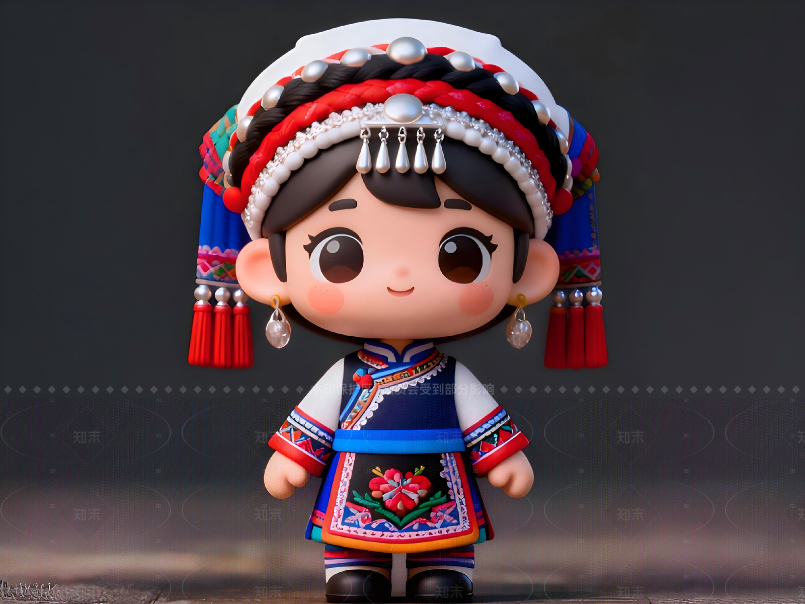 民族风卡通造型雕塑摆件3D模型下载【ID:1209270494】