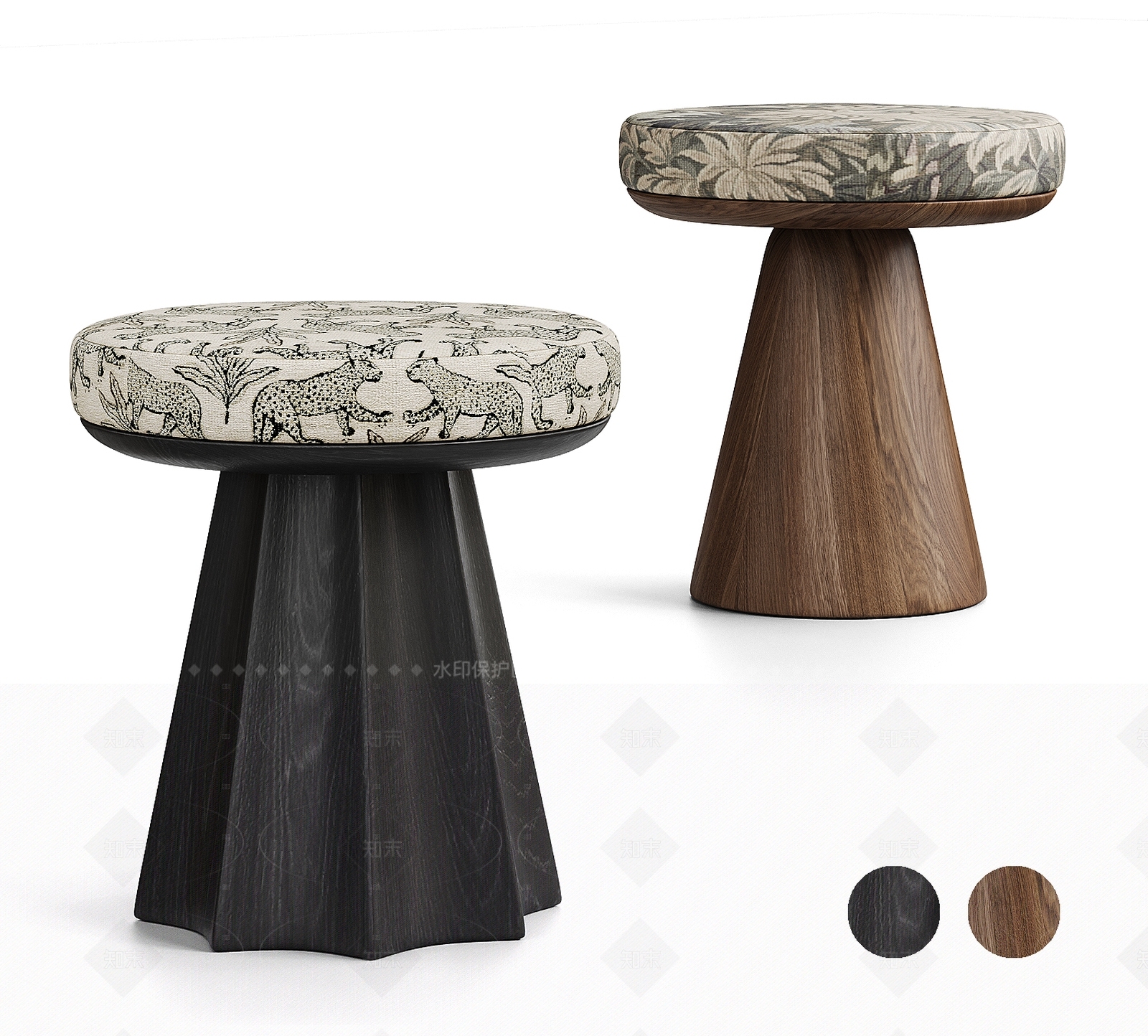 现代简约沙发凳3D模型下载【ID:1209271134】