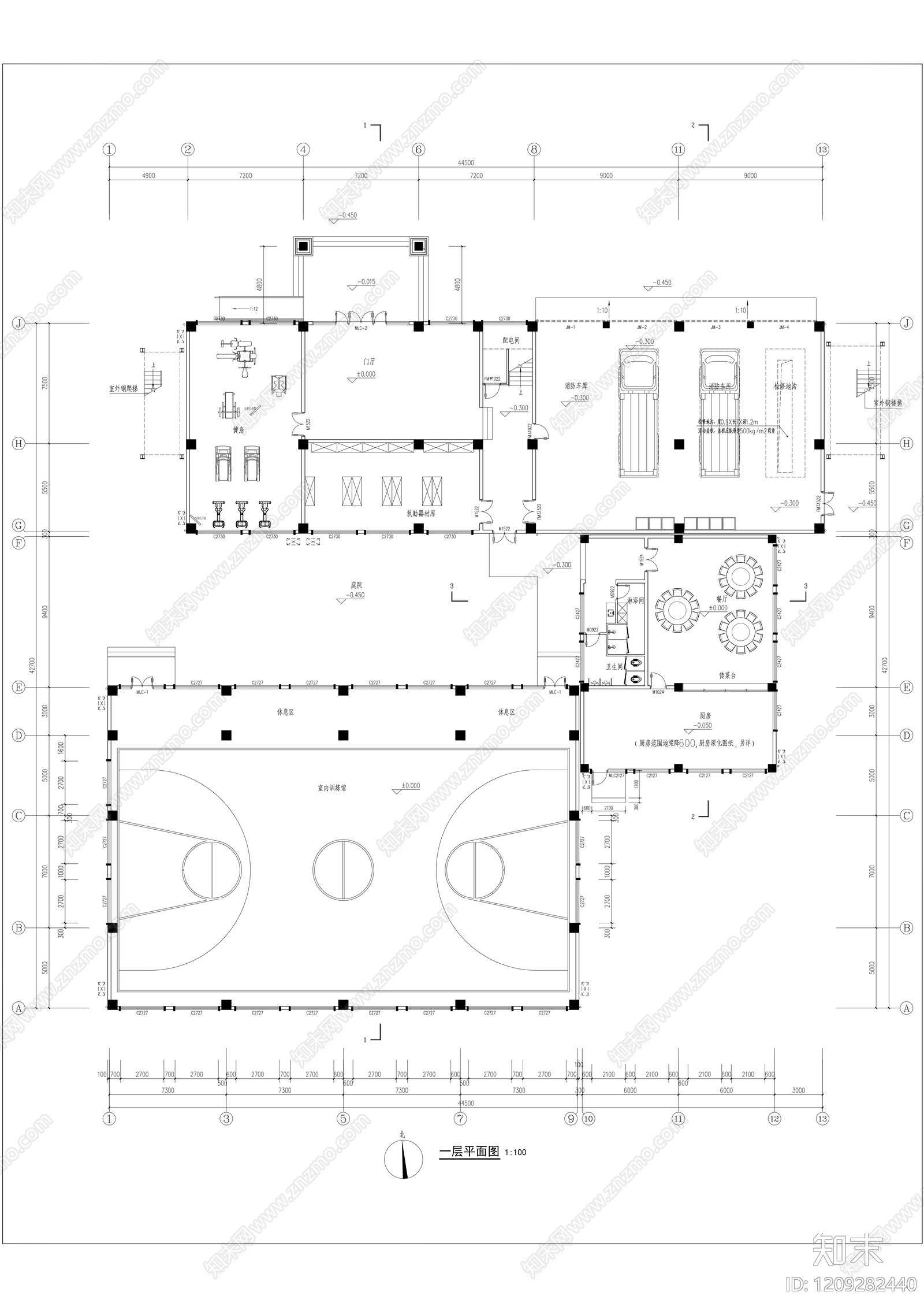 新中式中式产业园建筑施工图下载【ID:1209282440】