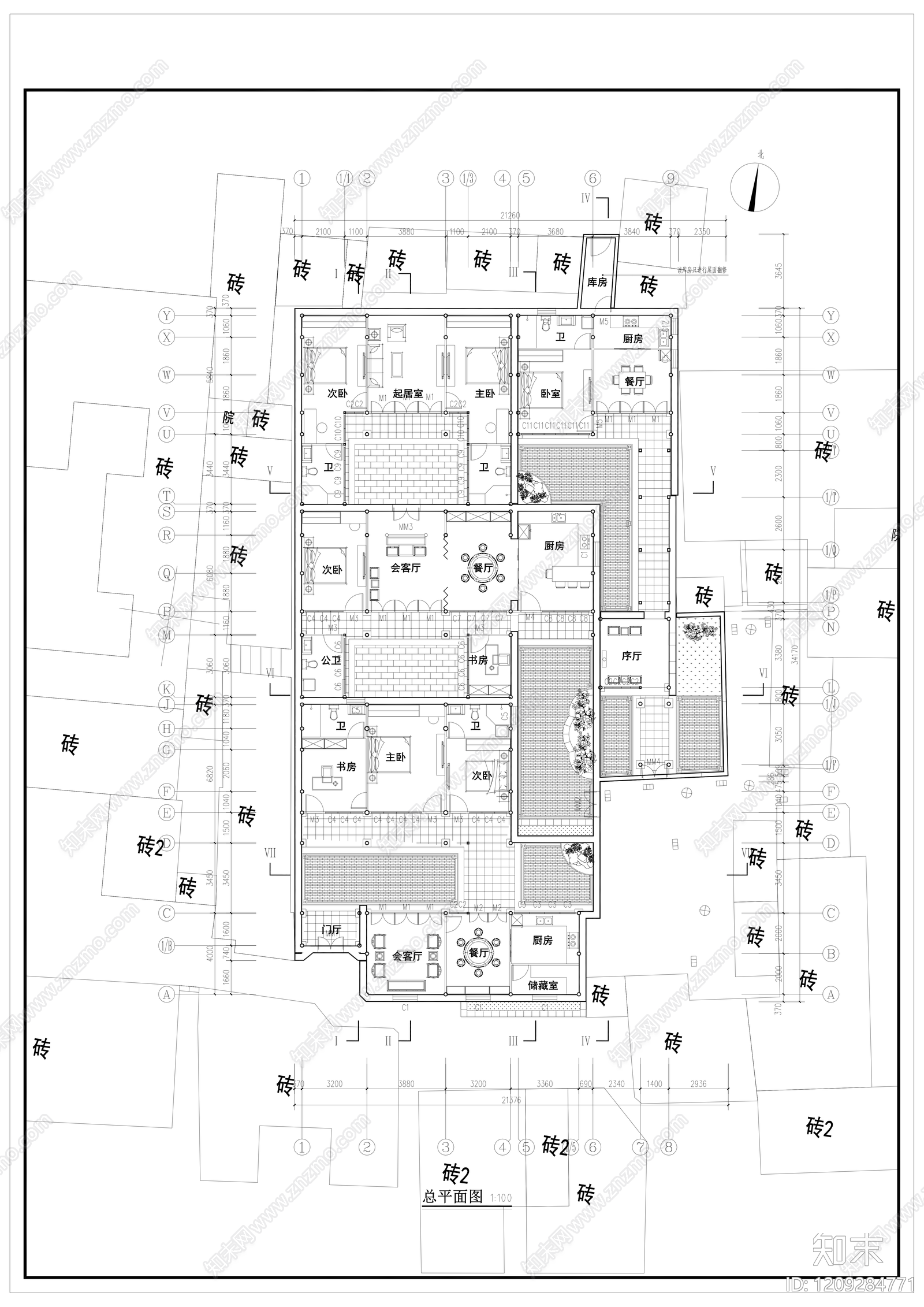 仿古建筑施工图下载【ID:1209284771】