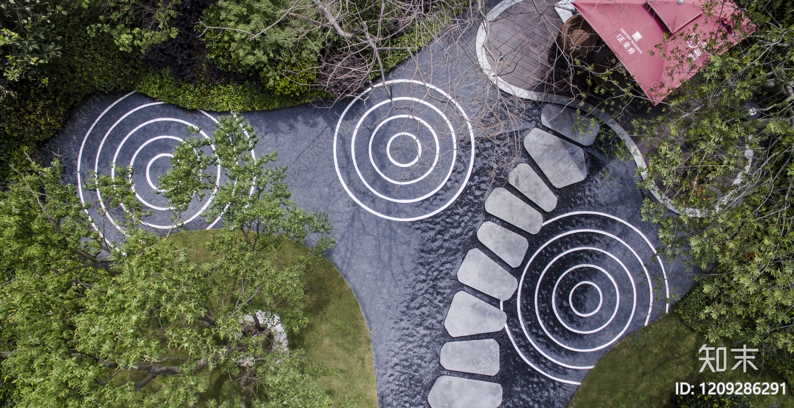 新中式中式枯山水施工图下载【ID:1209286291】